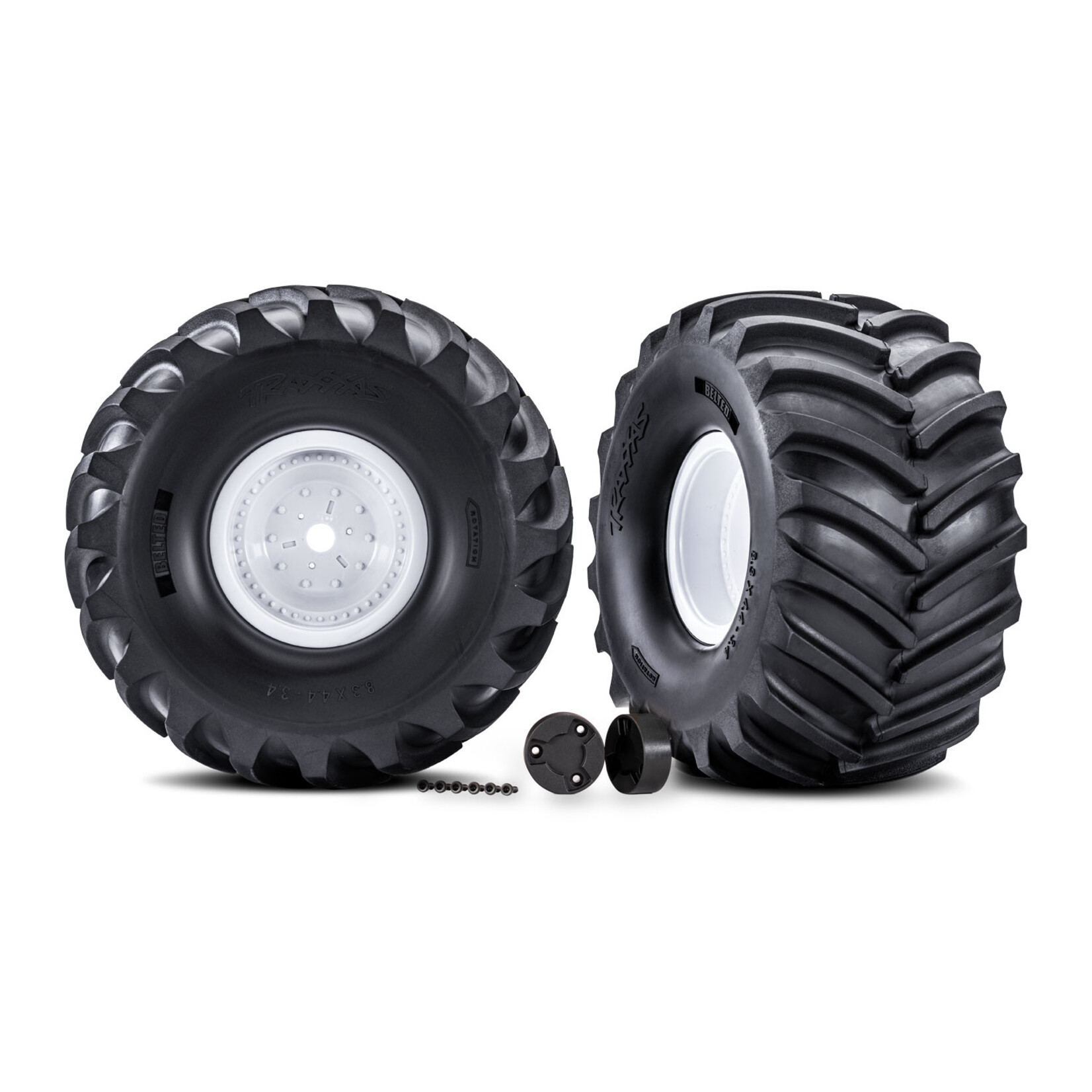 Traxxas 7689 - White X-Monster Wheels With Terra Groove Tires (2)
