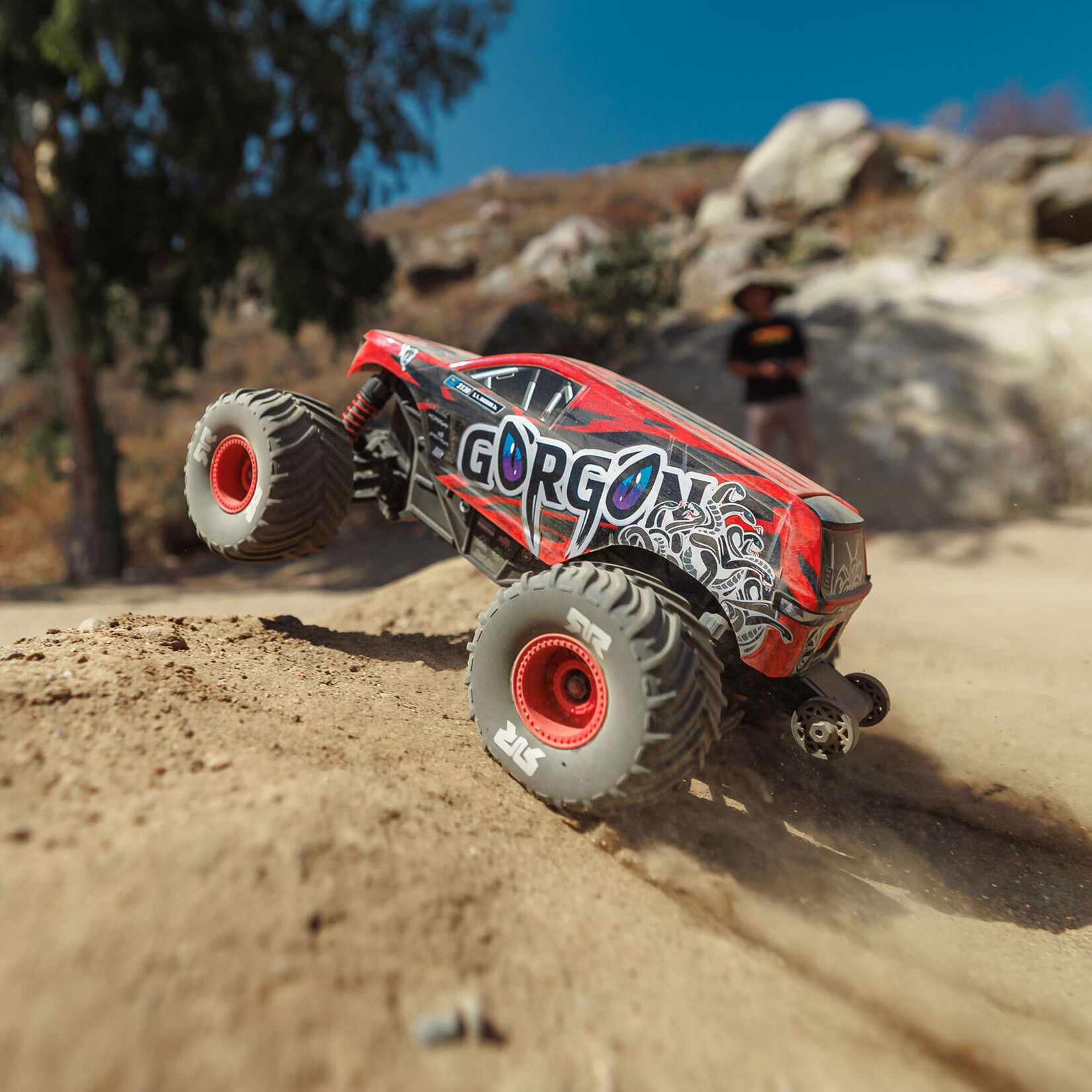 Arrma ARA2130T2 - 1/16 GORGON GROM 4X4 RTR Brushed Monster Truck - Red