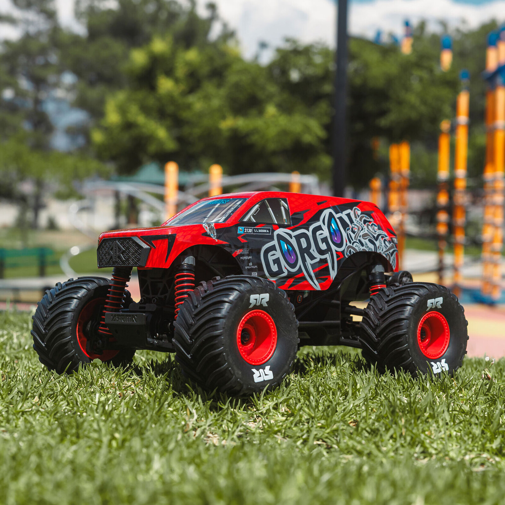 Arrma ARA2130T2 - 1/16 GORGON GROM 4X4 RTR Brushed Monster Truck - Red