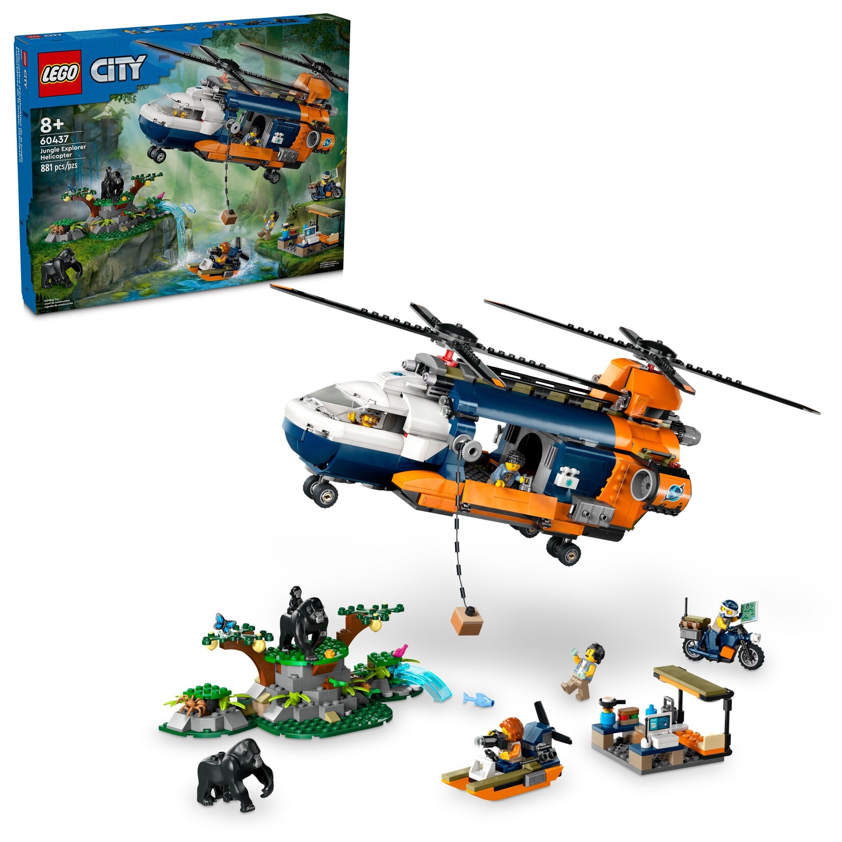 LEGO® City 60437 - Jungle Explorer Helicopter at Base Camp