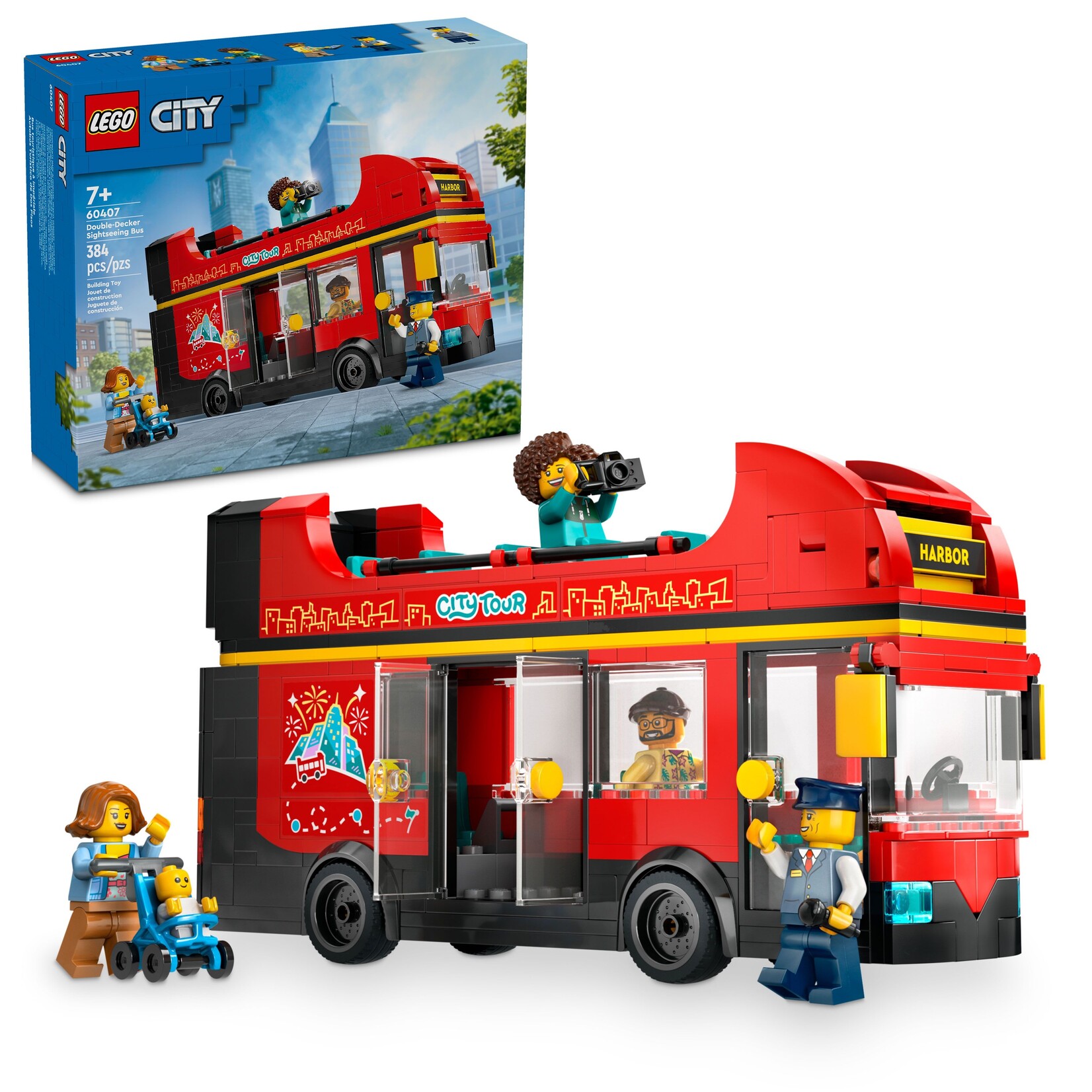 LEGO® City 60407 - Red Double-Decker Sightseeing Bus