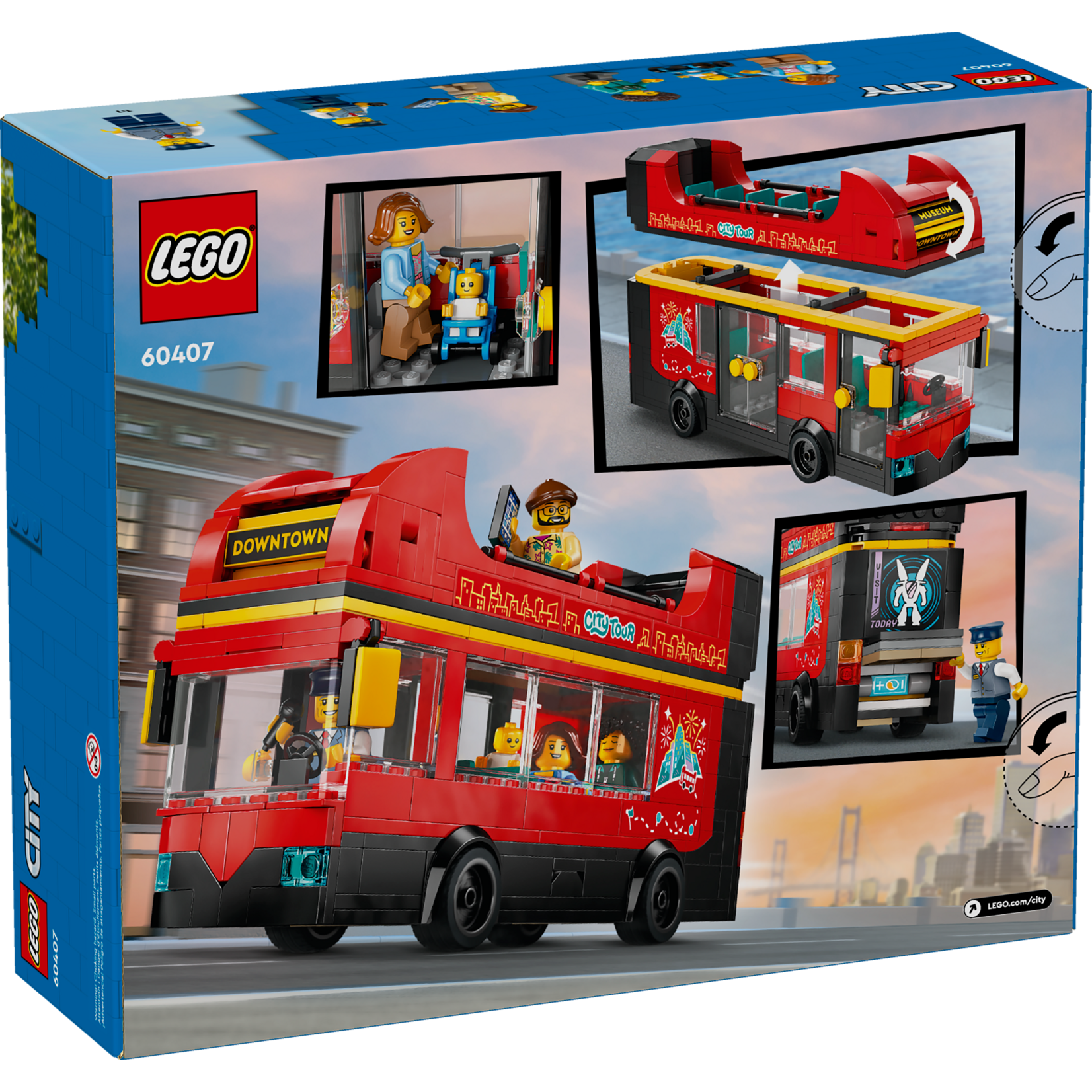 LEGO® City 60407 - Red Double-Decker Sightseeing Bus