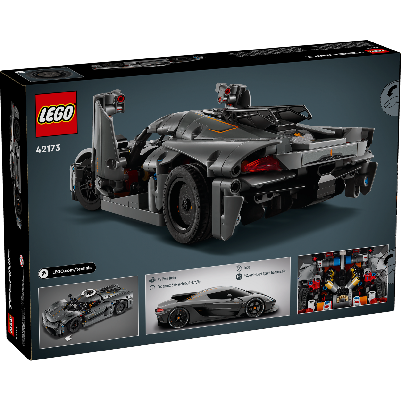 LEGO® Technic™ 42173 - Koenigsegg Jeske Absolut Gray Hypercar