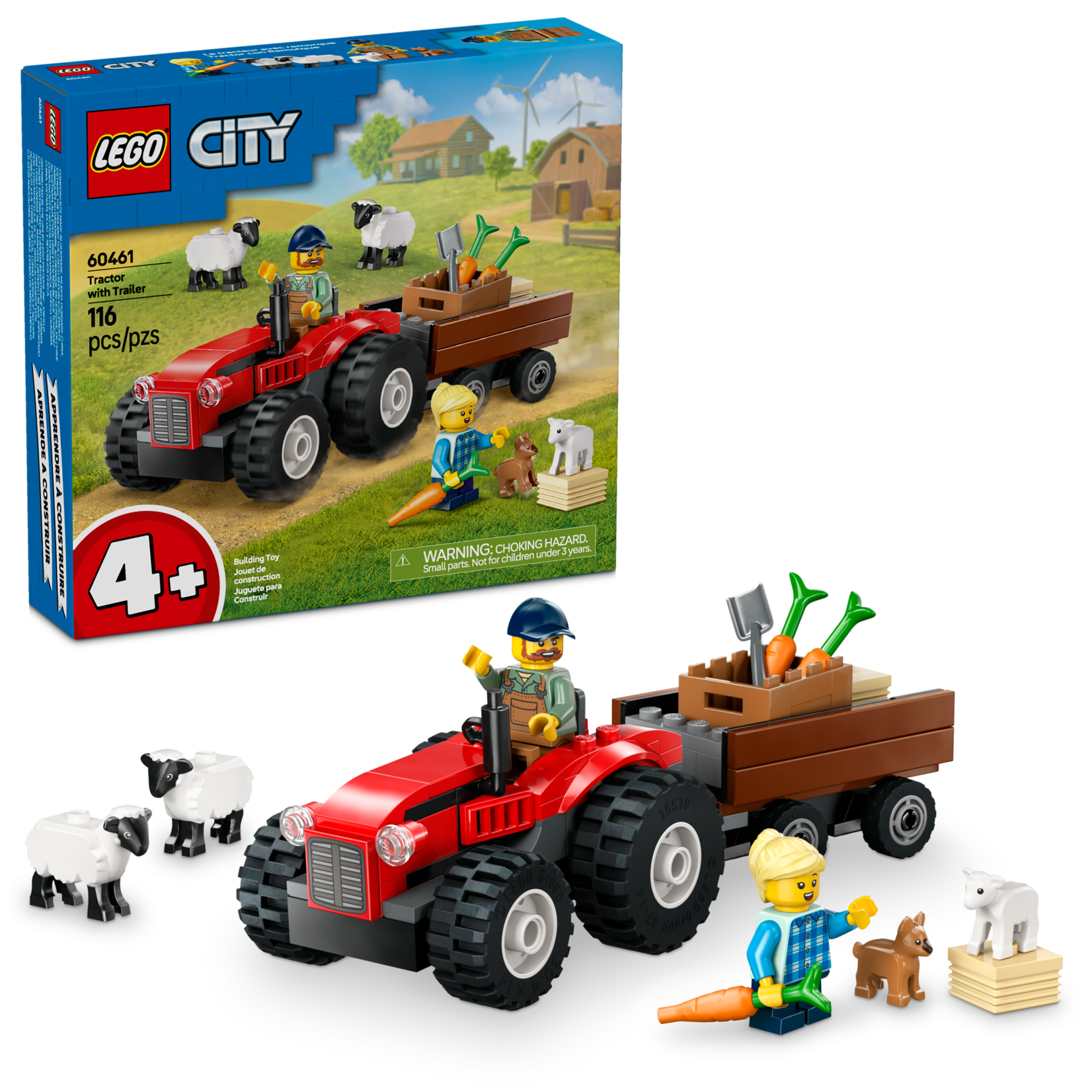 LEGO® City 60461 - Red Farm Tractor with Trailer & Sheep