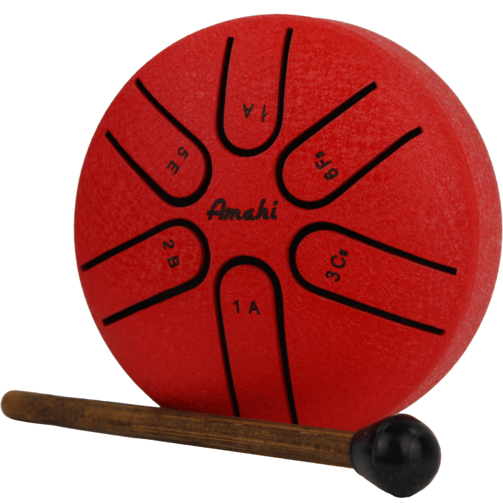 Amahi Steel Tongue Drum 3" - Red
