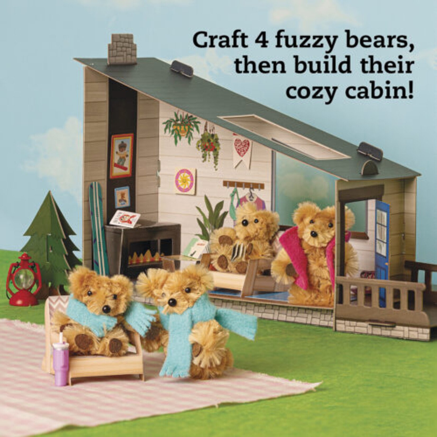 Klutz DIY Miniature Cozy Bear Cabin