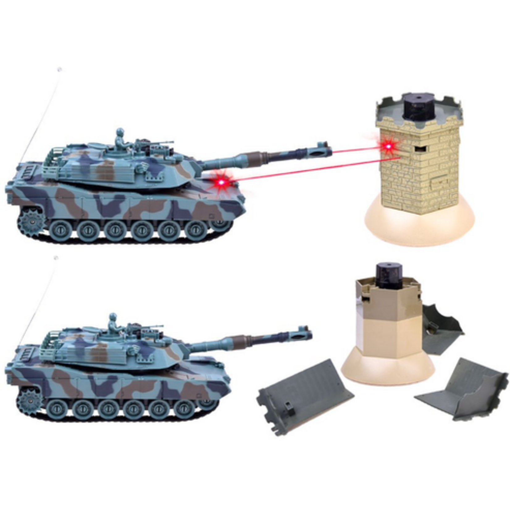 RC-PRO 99863 - 2.4Ghz RC IR Abrams Tank With Bunker