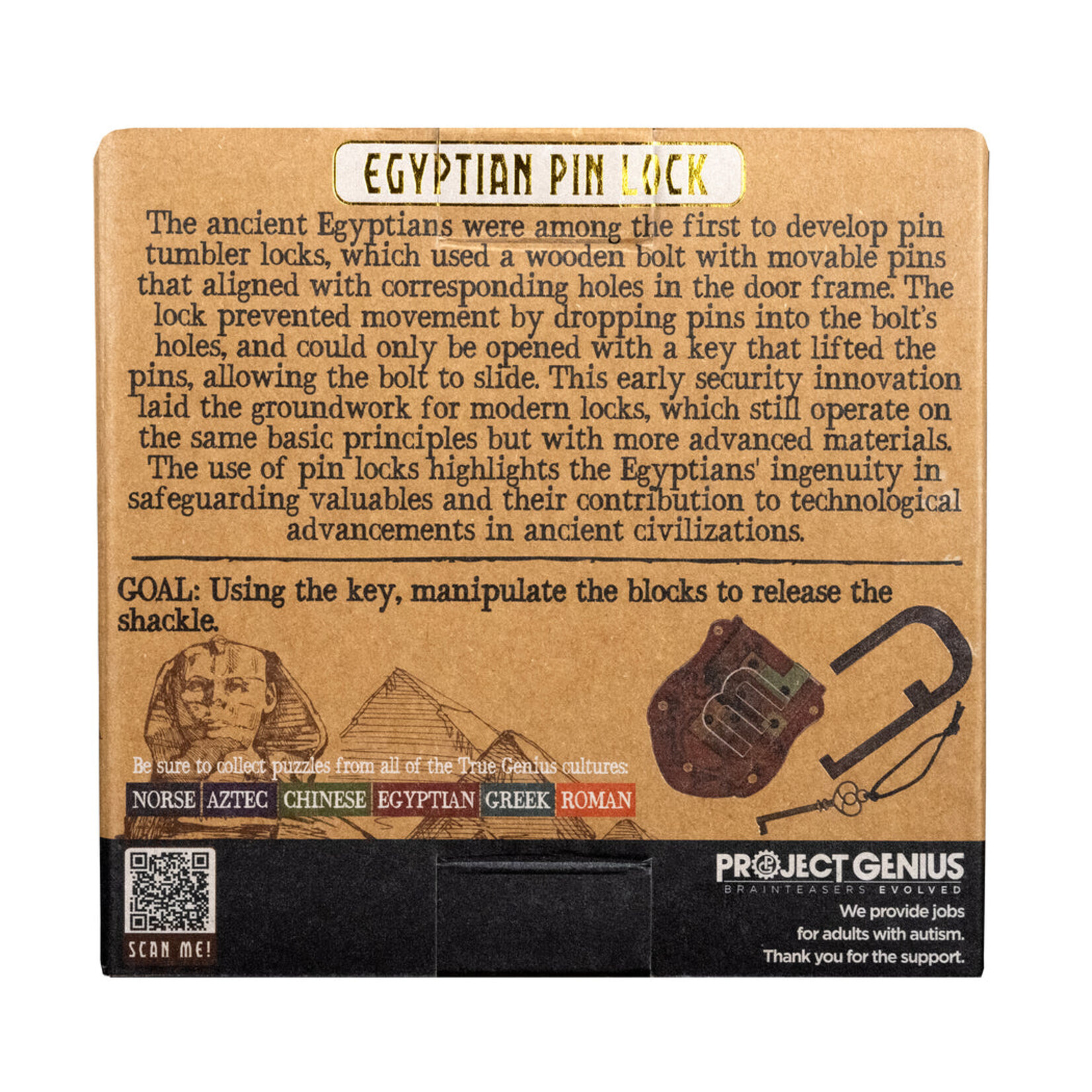Project Genius Egyptian Pin Lock