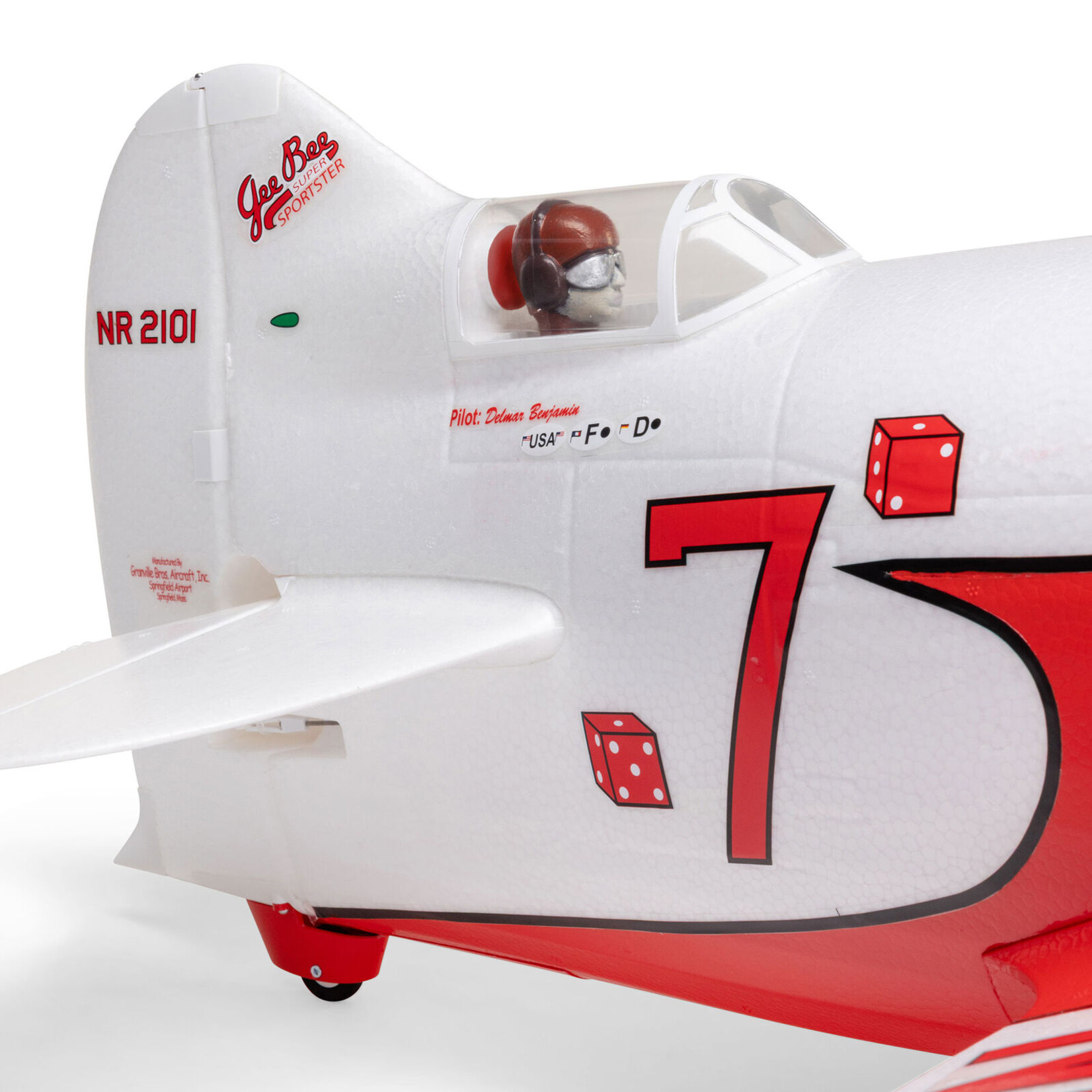 E-flite EFL020550 - Gee Bee R-2 1.0m BNF Basic With AS3X+ & SAFE