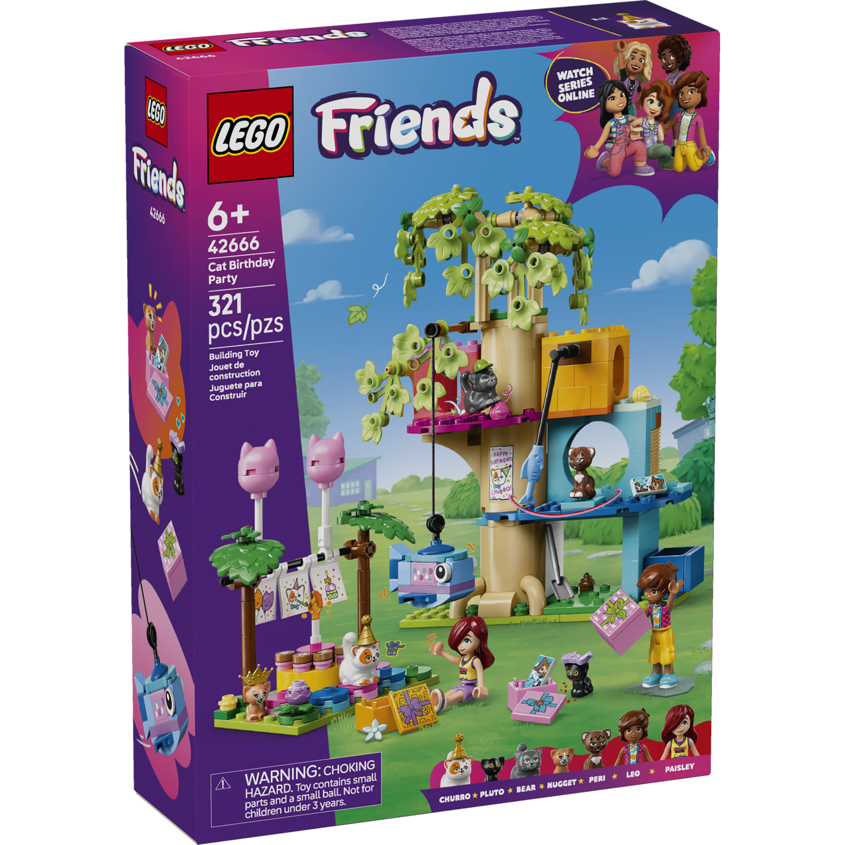 LEGO® Friends 42666 - Cat Birthday Party & Tree House