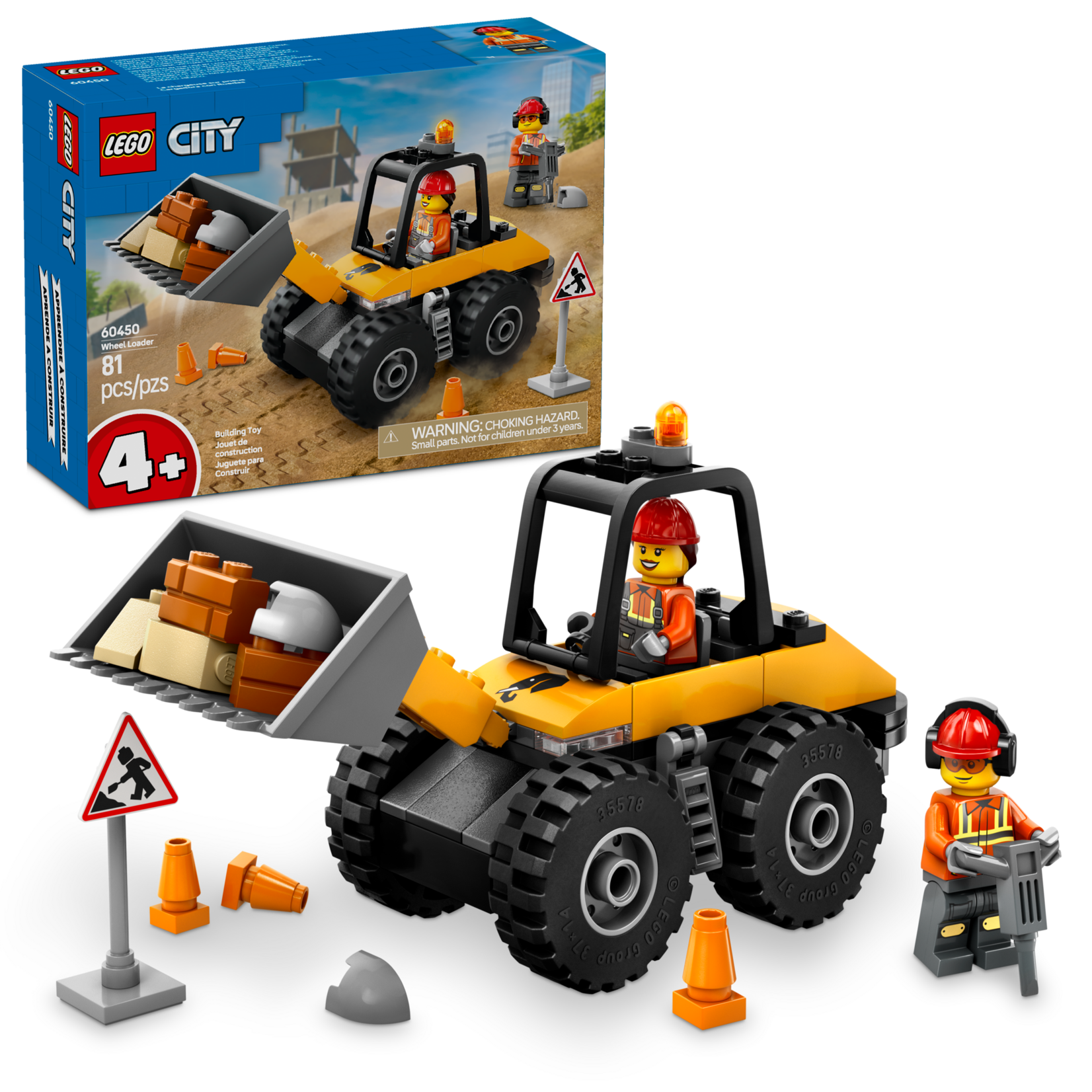 LEGO® City 60450 - Yellow Construction Wheel Loader