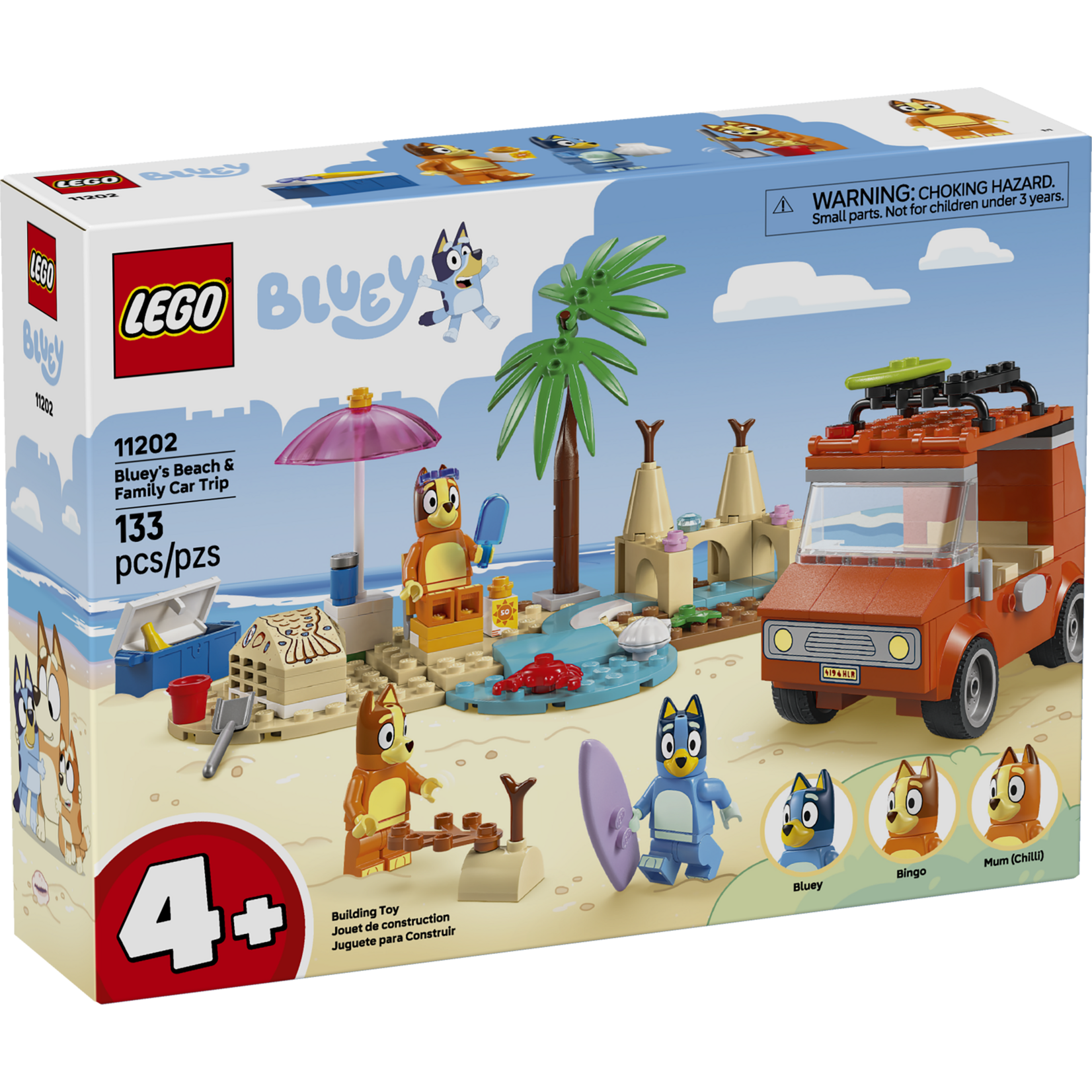 LEGO® Bluey 11202 - Bluey's Beach & Family Car Trip