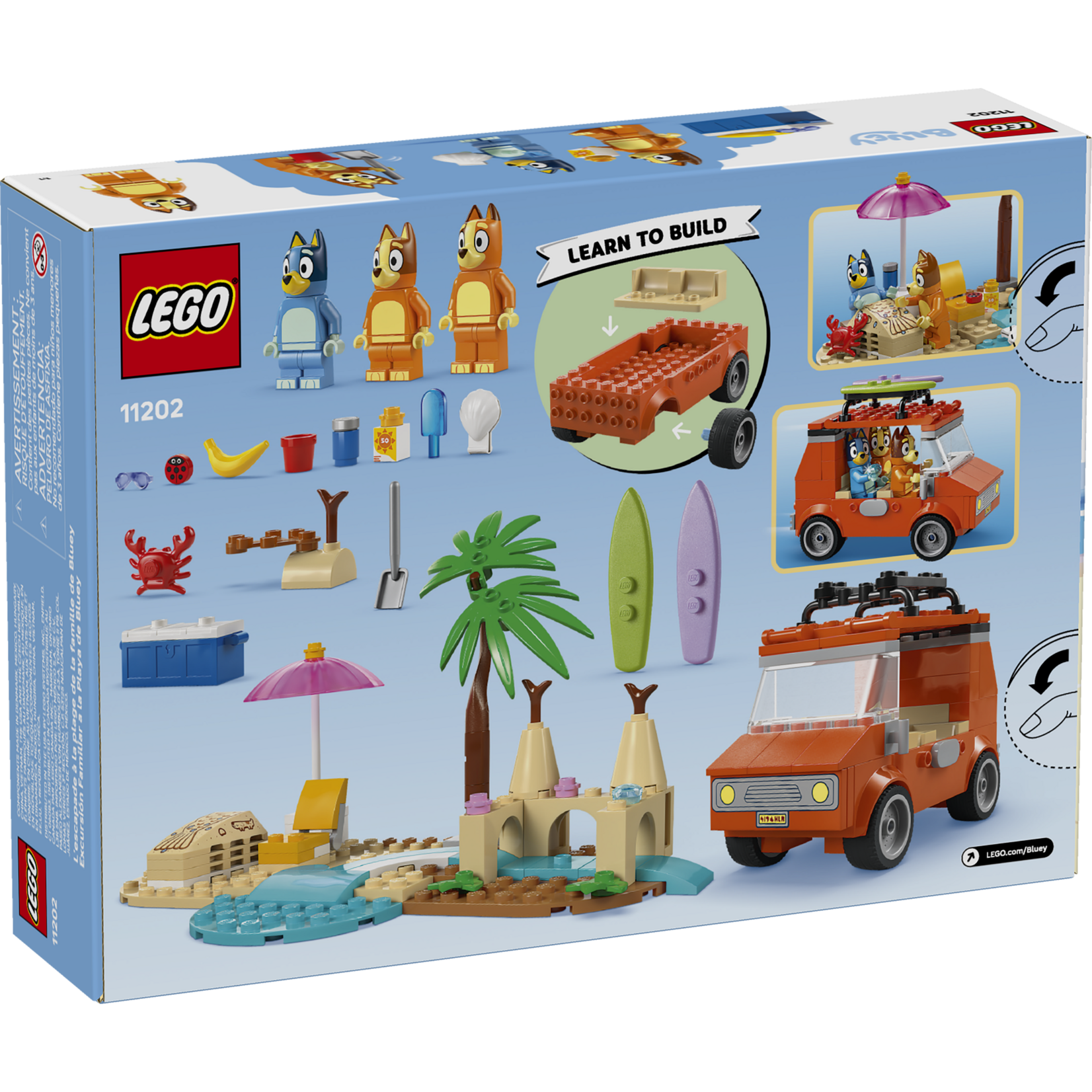 LEGO® Bluey 11202 - Bluey's Beach & Family Car Trip