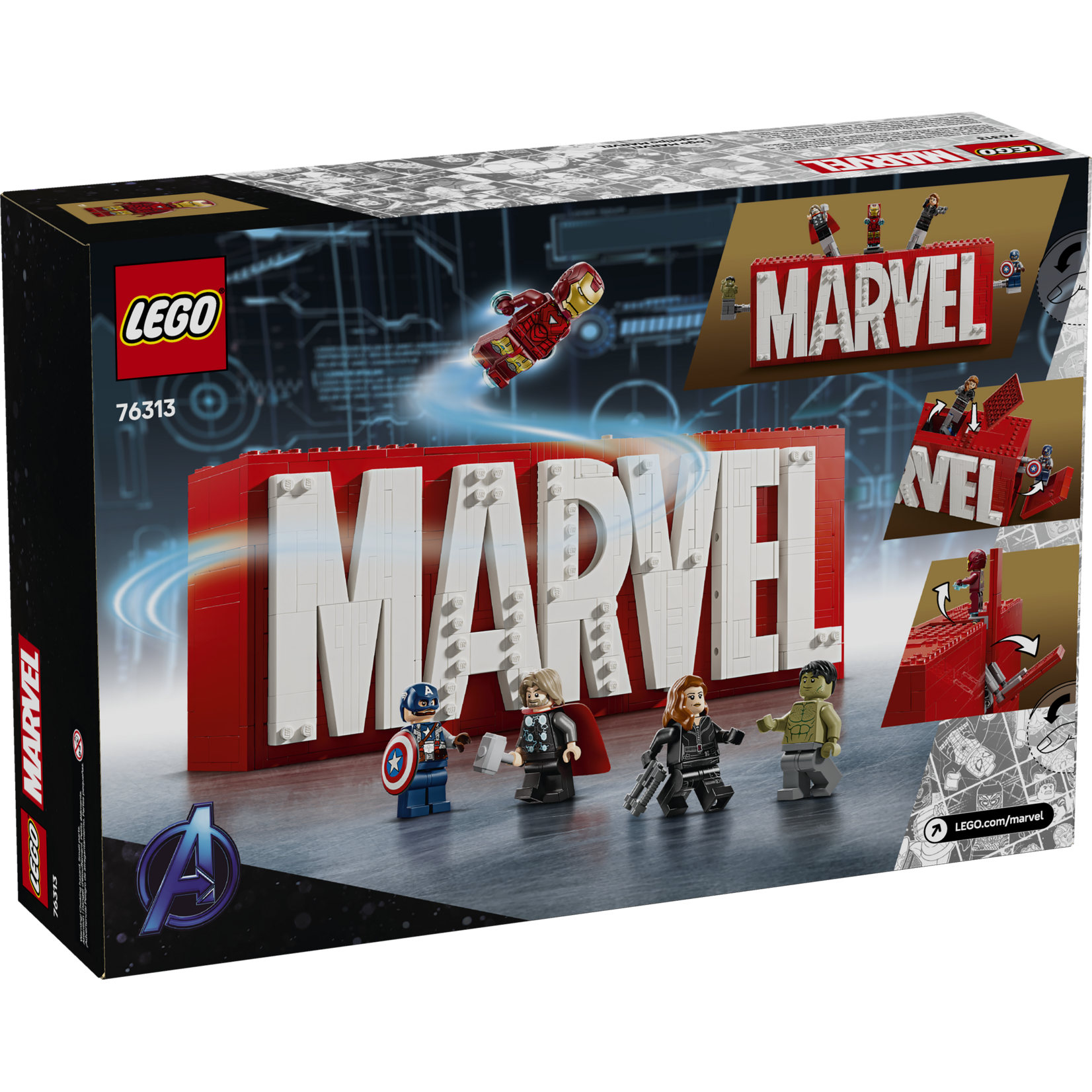 LEGO® Marvel 76313 - Marvel Logo and Minifigures