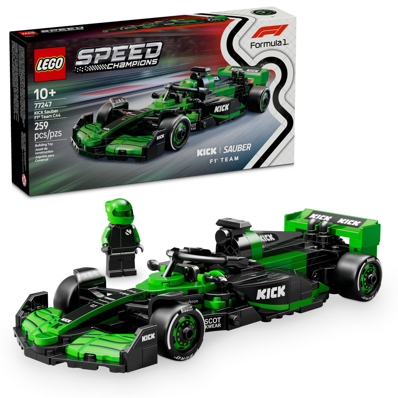 LEGO® Speed Champions 77247 - KICK Sauber F1 Team C44 Race Car