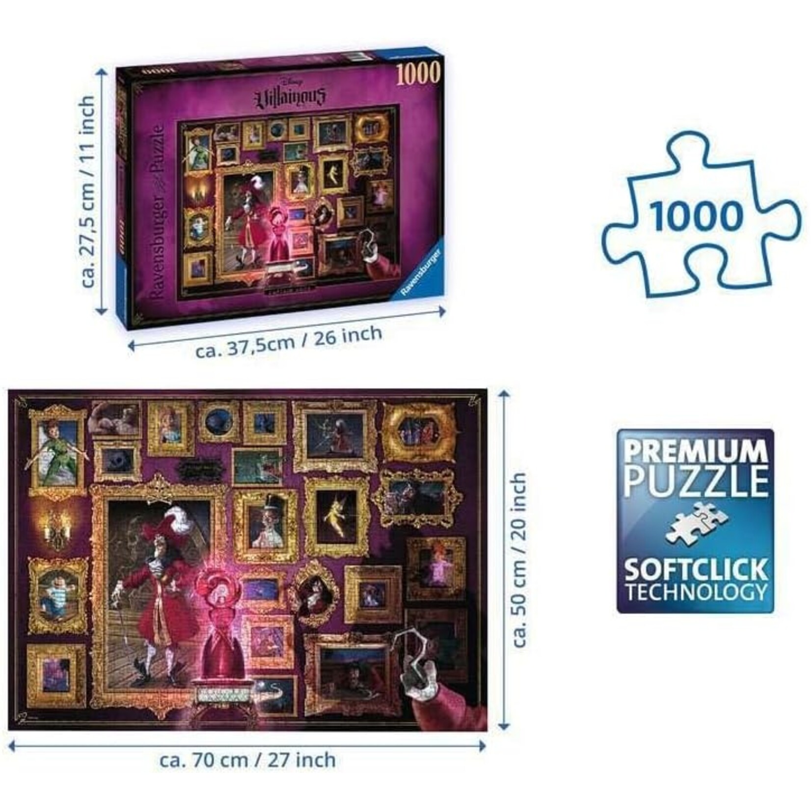 Ravensburger Disney Villainous: Captain Hook 1000 Piece Puzzle