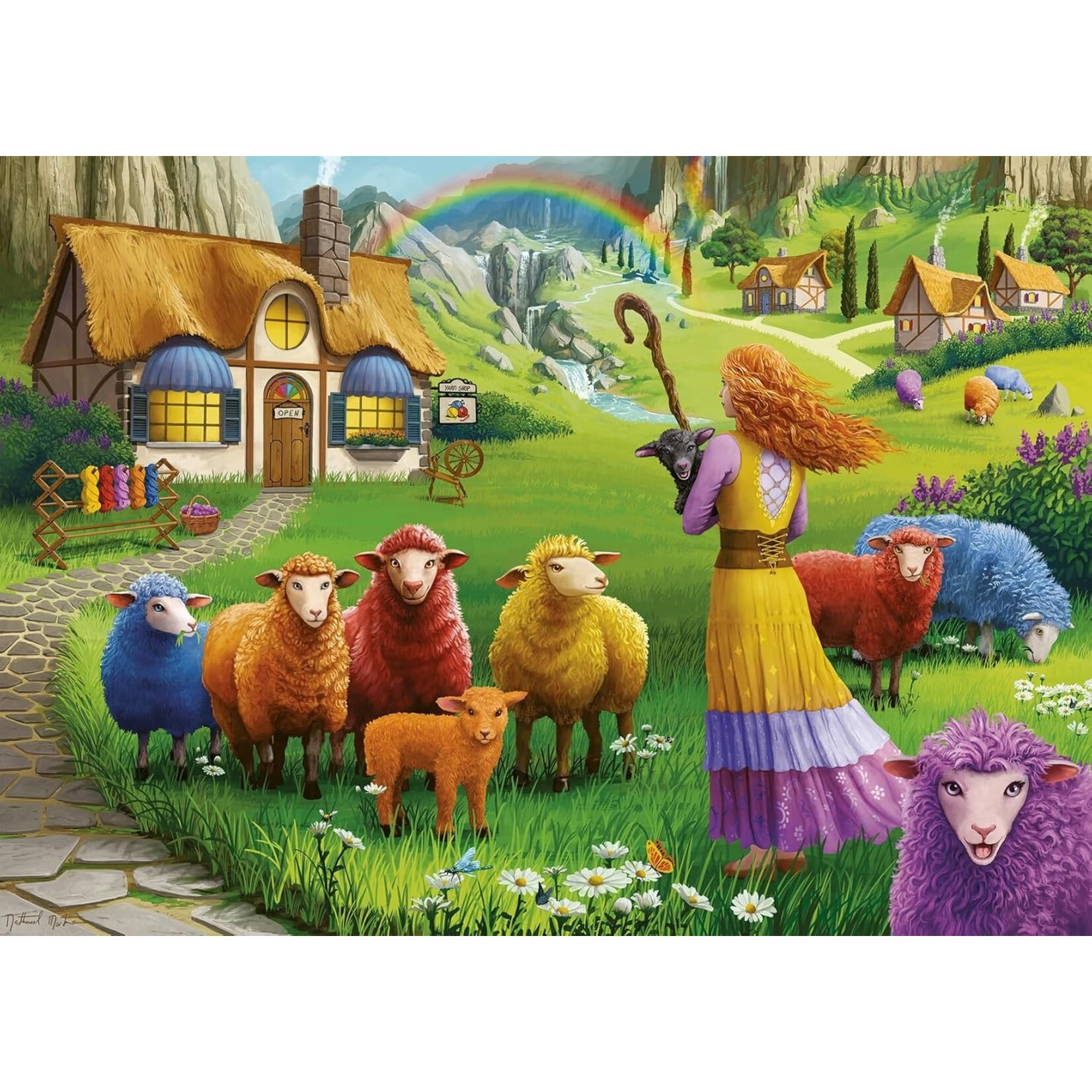 Ravensburger The Happy Sheep Yarn Shop - 1000 Piece Puzzle