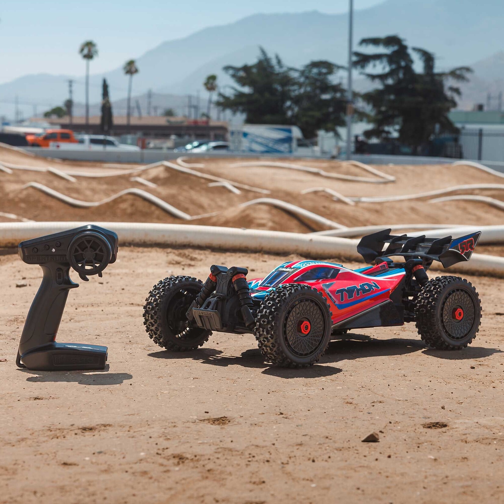 Arrma ARA4306V4T3 1:8 Typhon 4x4 223S BLX Brushless Buggy Red/Blue