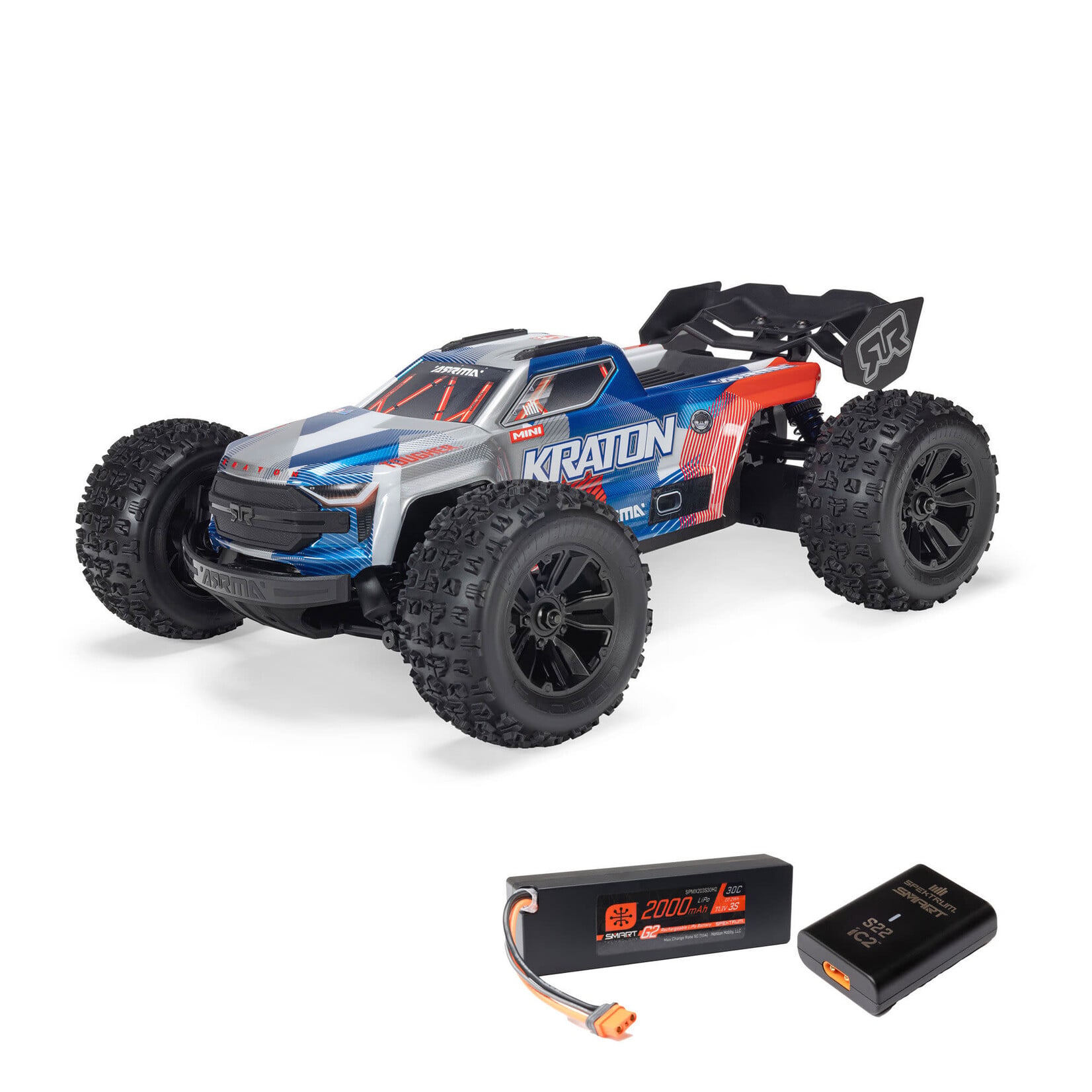 Arrma ARA2508ST1 1:16 Mini Kraton 3S DSC 4x4 RTR Red/Blue