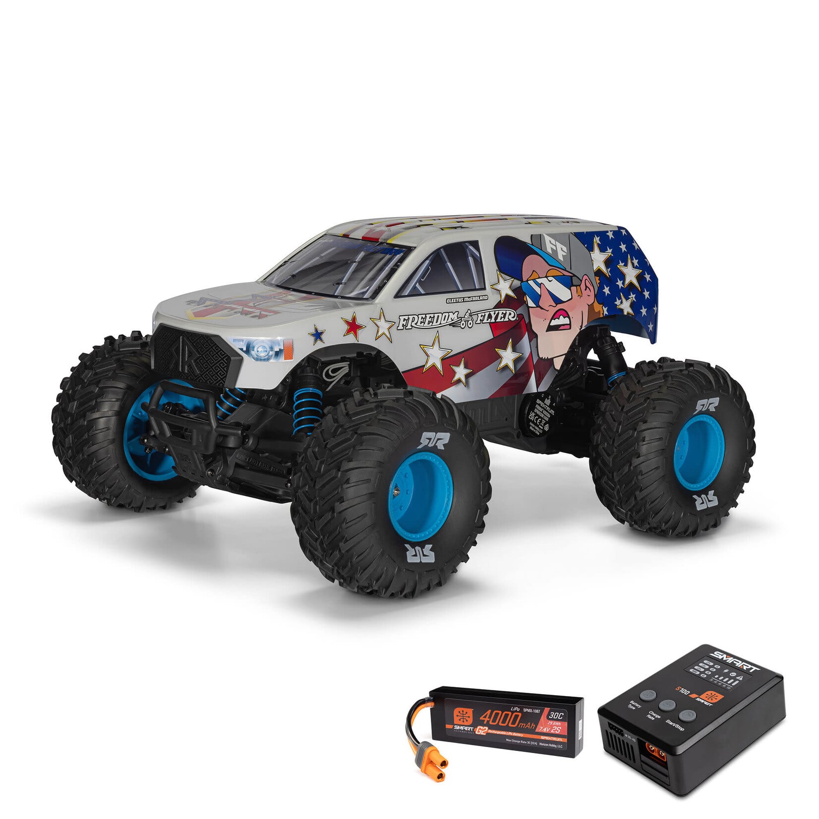 Arrma ARA3530SFFT1 1:10 FREEDOM FLYER 223S 2WD RTR Brushless Monster Truck White