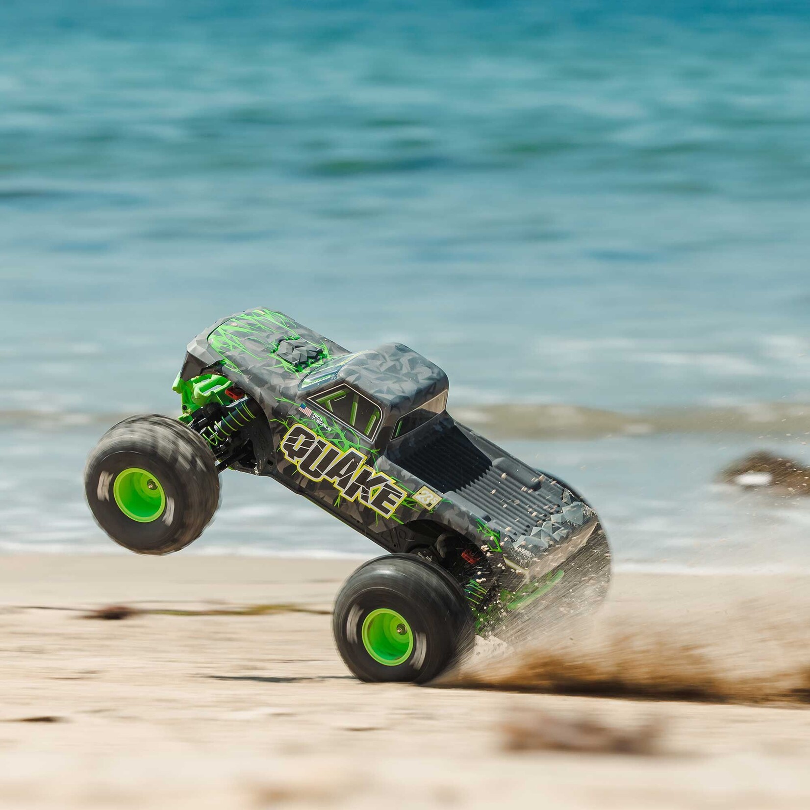 Arrma ARA3537T2 1:10 QUAKE 223S DSC 2WD RTR Brushless Monster Truck Green