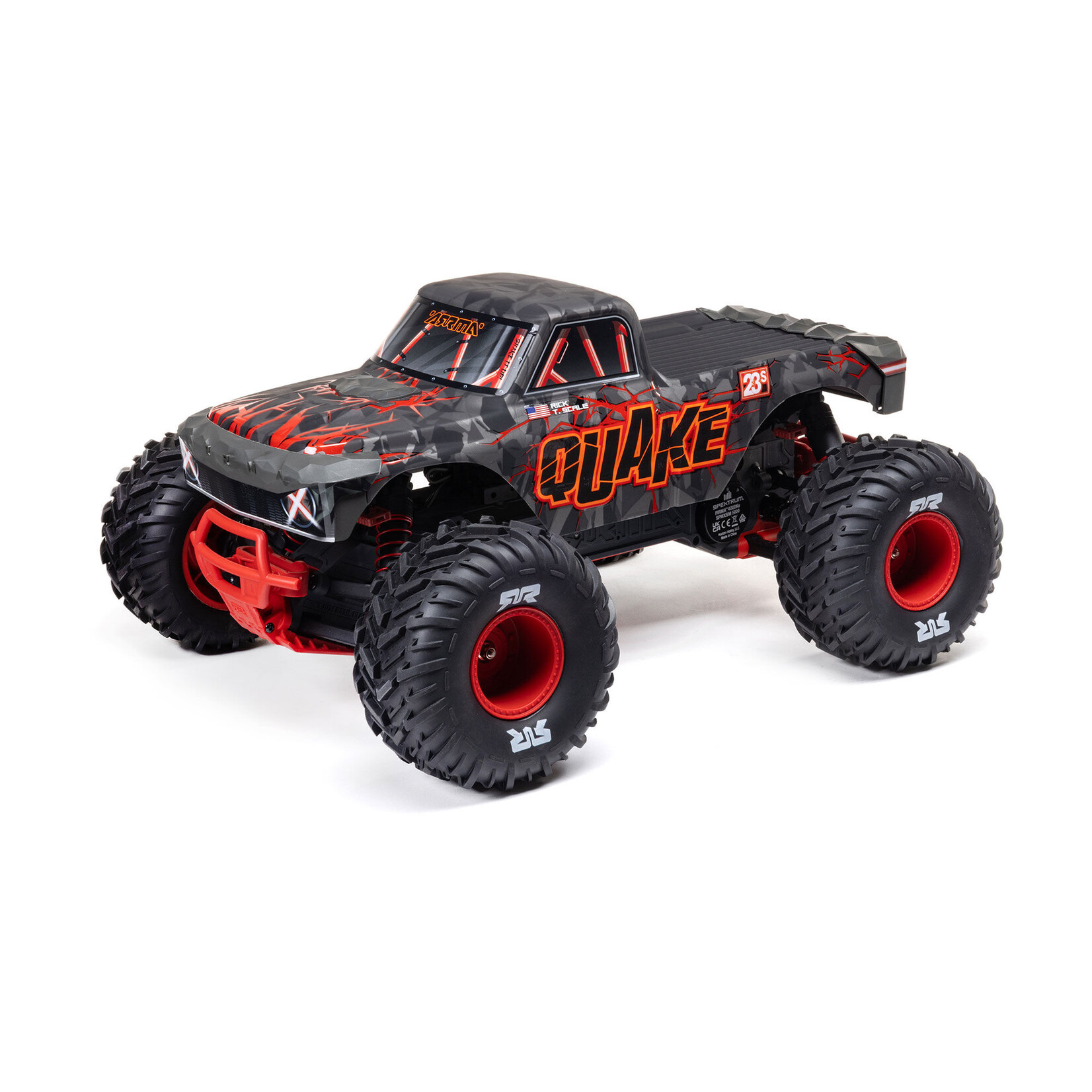 Arrma ARA3537T1 1:10 QUAKE 223S DSC 2WD RTR Brushless Monster Truck Red
