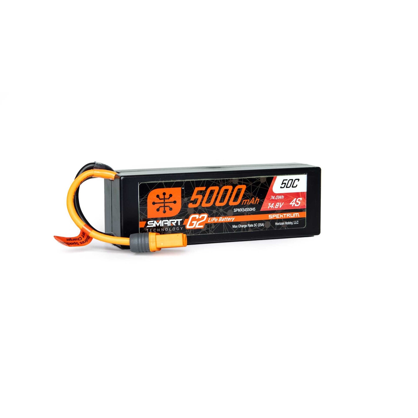 Spektrum SPMX54S50H5 5000mAh 4S 14.8V Smart G2 50C LiPo Hard Case IC5