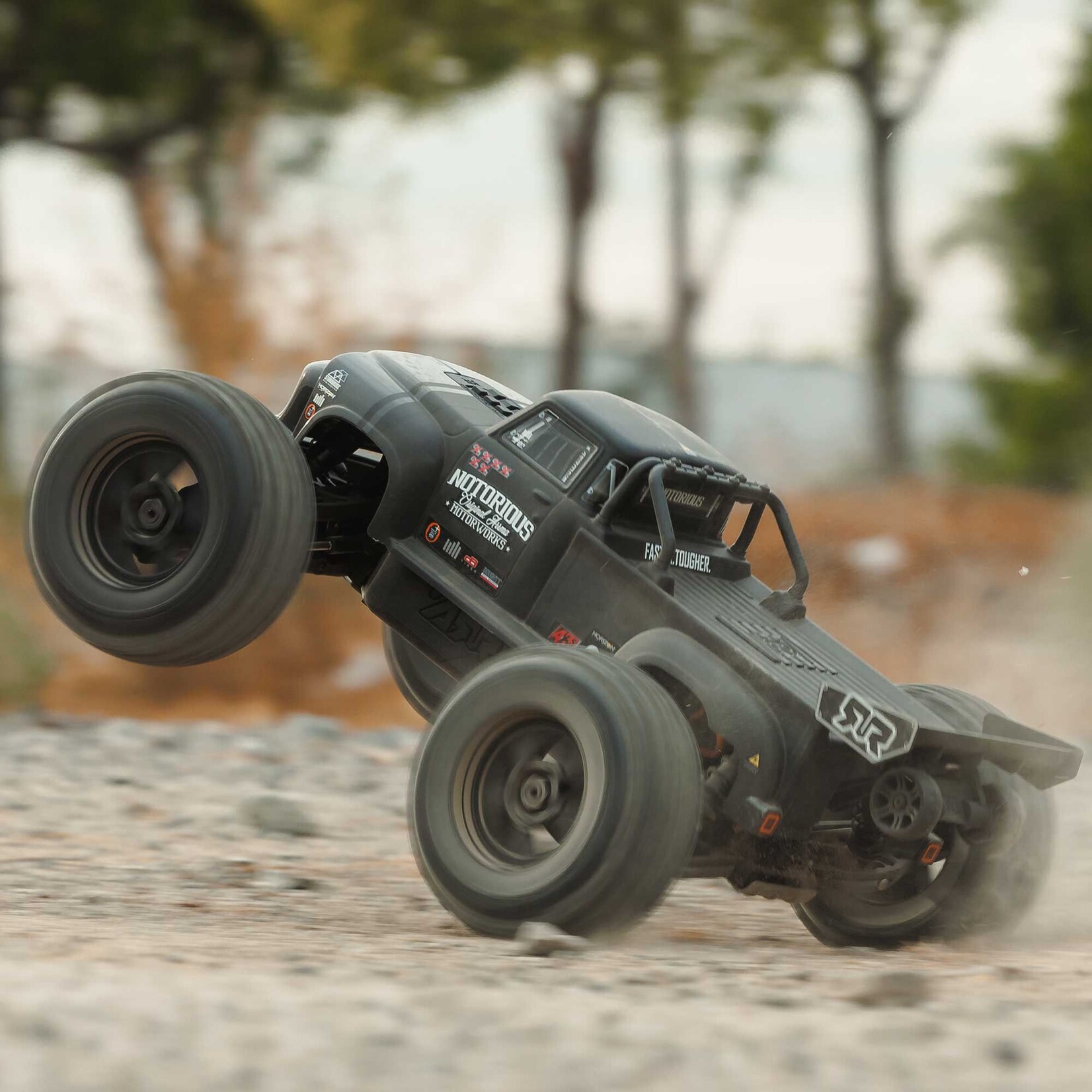 Arrma ARA8611V6T1 1:8 NOTORIOUS 6S 4X4 RTR Brushless Stunt Truck Black