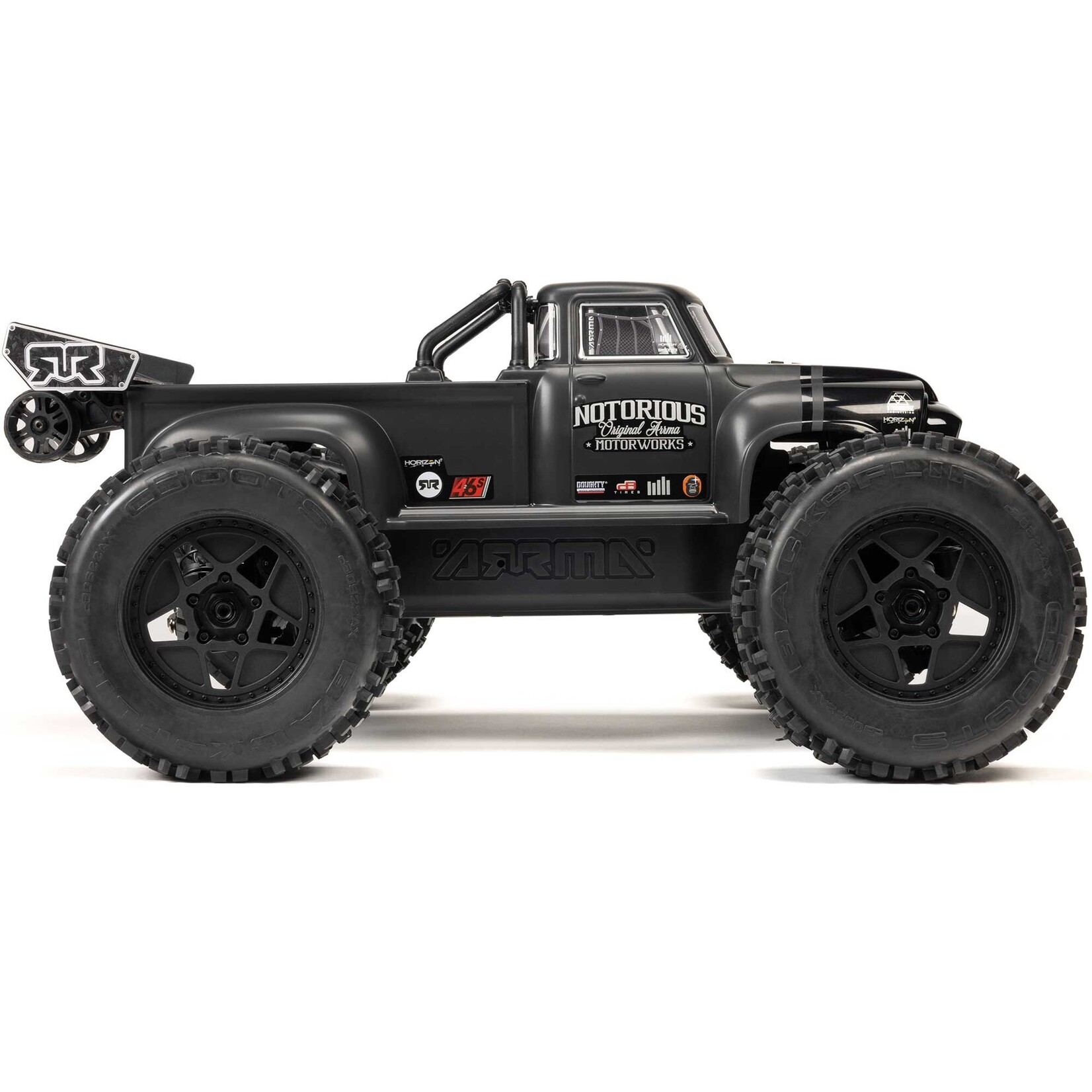 Arrma ARA8611V6T1 1:8 NOTORIOUS 6S 4X4 RTR Brushless Stunt Truck Black
