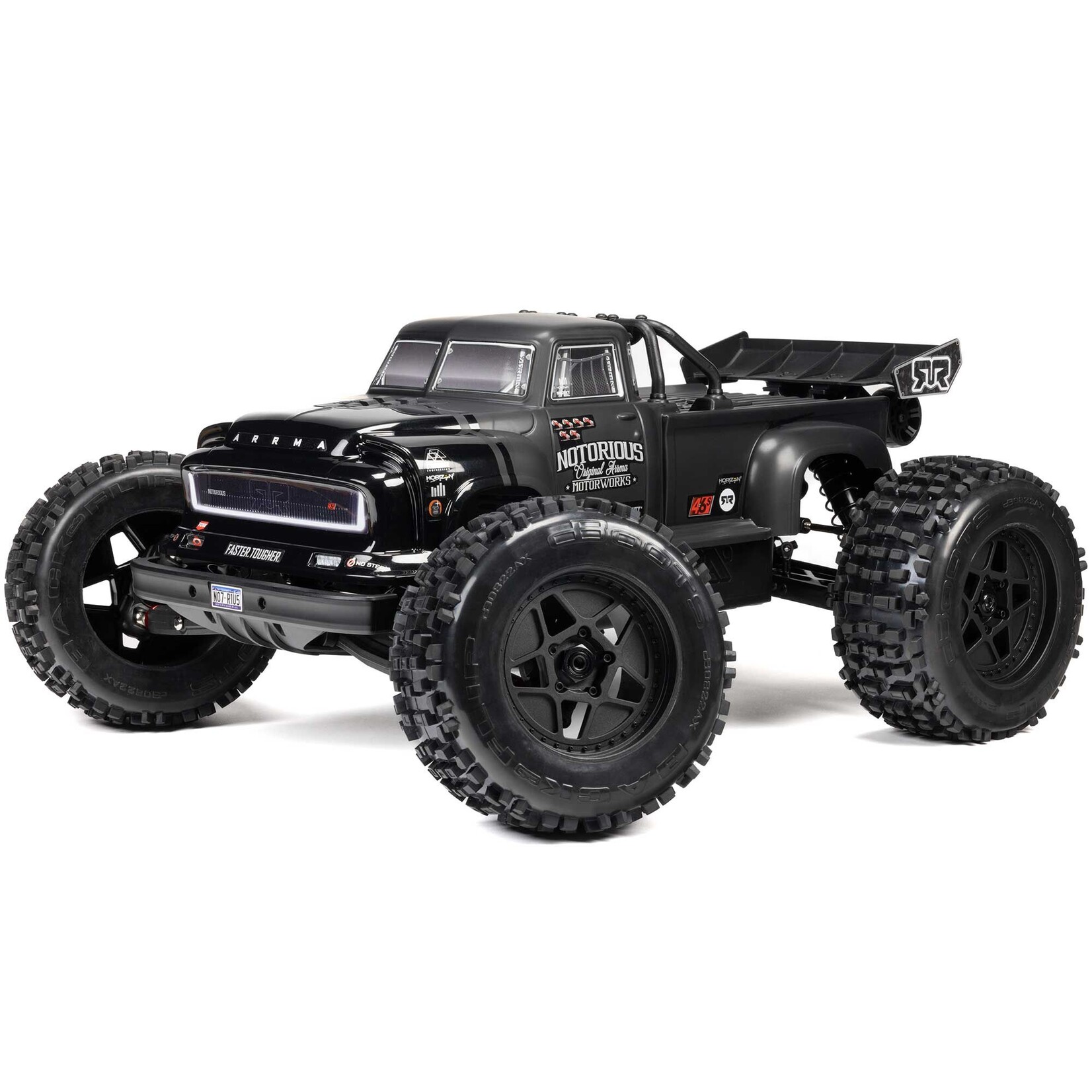 Arrma ARA8611V6T1 1:8 NOTORIOUS 6S 4X4 RTR Brushless Stunt Truck Black
