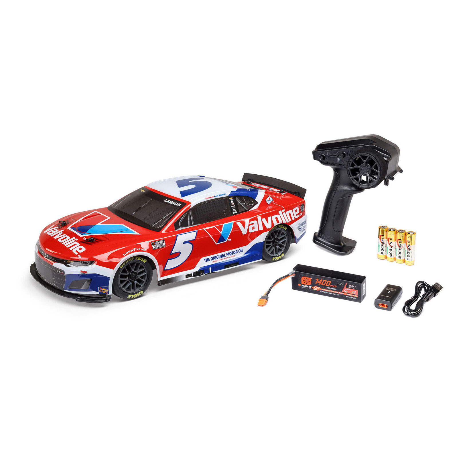 Losi LOS1122505 1:12 Nascar Kyle Larson No. 5 Valvoline 2025 Chevrolet Camaro ZL1 2S AWD RTR