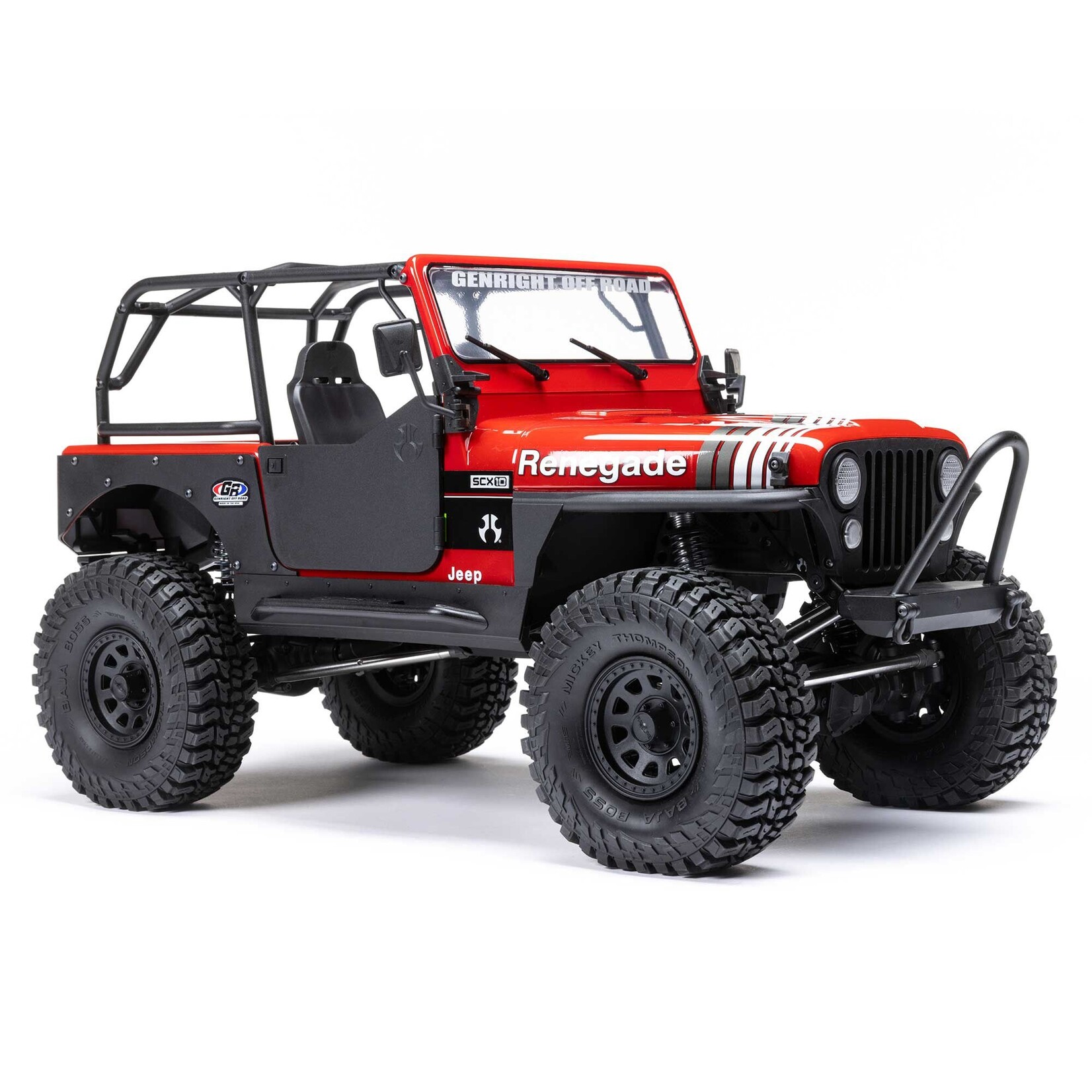 Axial AXI03008V2T1 1:10 SCX10 III Jeep CJ-7 4X4 RTR Brushed Rock Crawler Red
