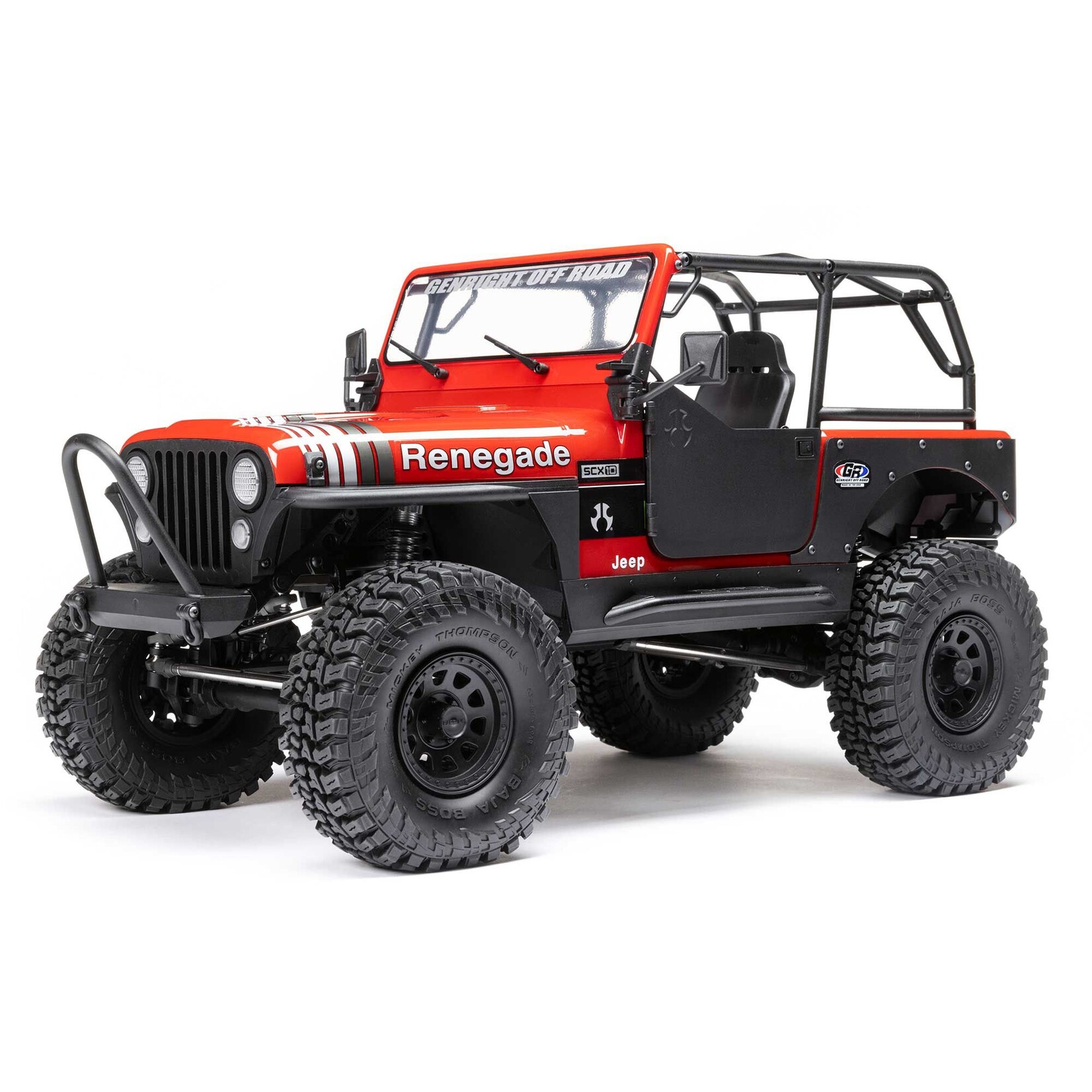 Axial AXI03008V2T1 1:10 SCX10 III Jeep CJ-7 4X4 RTR Brushed Rock Crawler Red