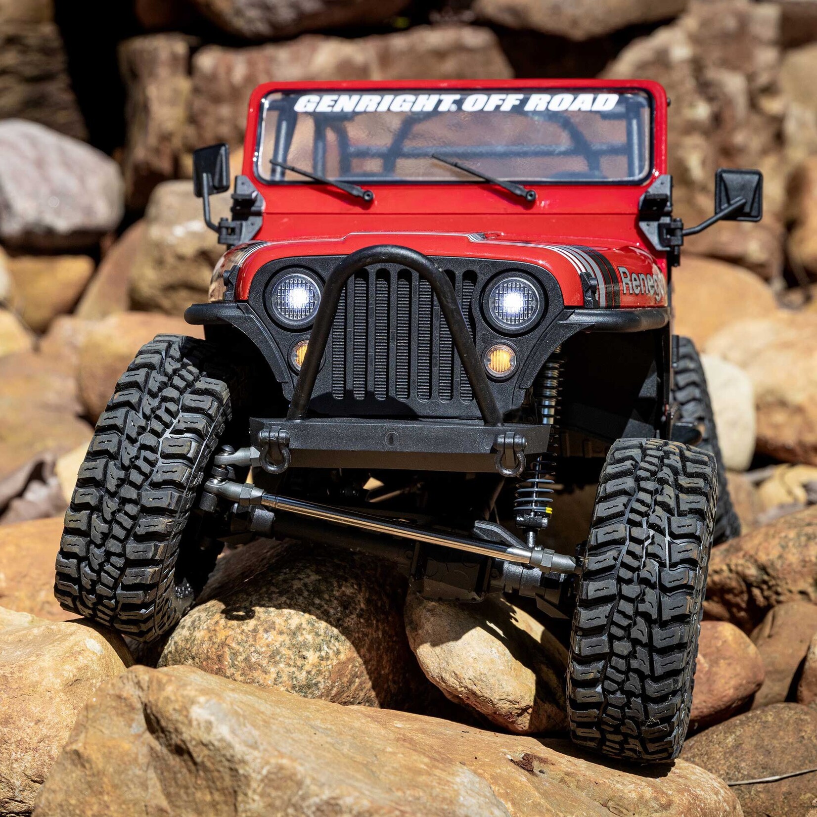 Axial AXI03008V2T1 1:10 SCX10 III Jeep CJ-7 4X4 RTR Brushed Rock Crawler Red