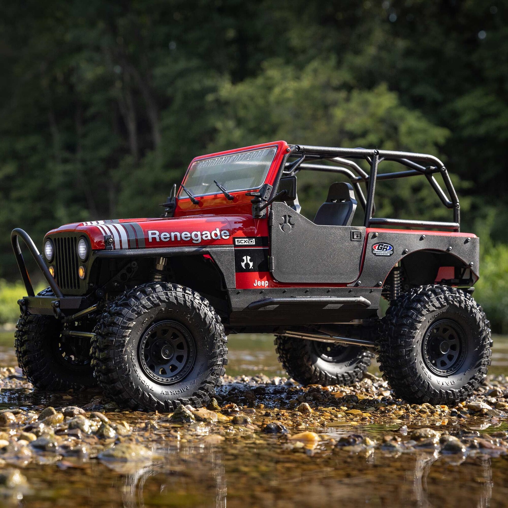 Axial AXI03008V2T1 1:10 SCX10 III Jeep CJ-7 4X4 RTR Brushed Rock Crawler Red