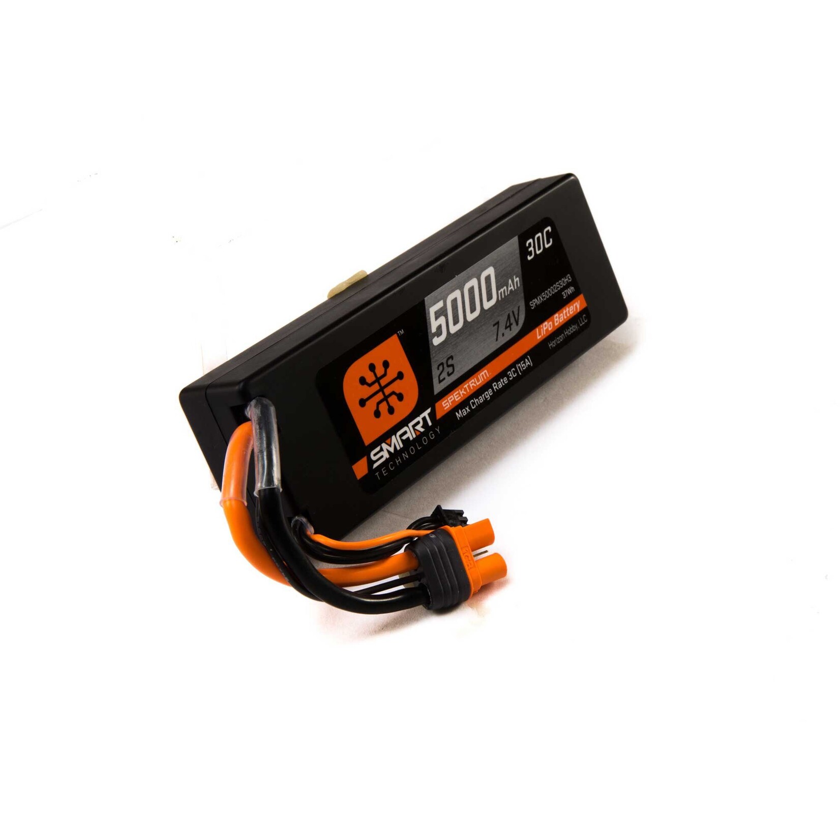 Spektrum SPMX50002S30H3 7.4V 5000mAh 2S 30C Smart LiPo Hard Case IC3