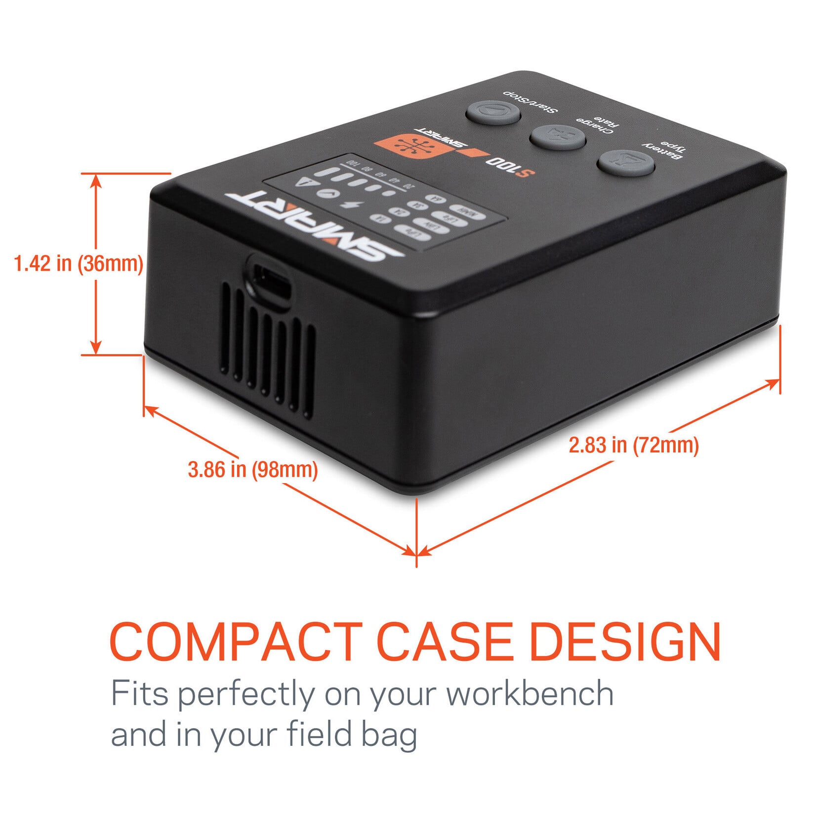 Spektrum SPMXC2090P S100 1x100W USB-C Smart Charger, 65W USB-C GaN Power Supply Combo