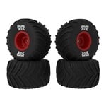 Arrma ARA-2585 dBoots Chevron MT Tire Set Red (2 Pairs): GROM
