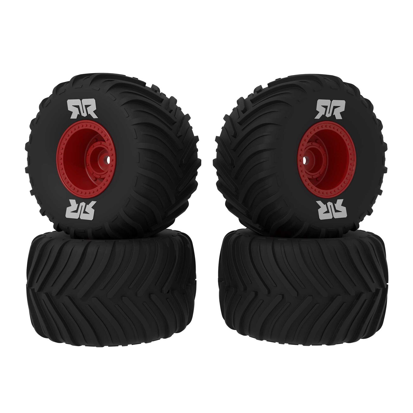ARA-2585 dBoots Chevron MT Tire Set Red (2 Pairs): GROM
