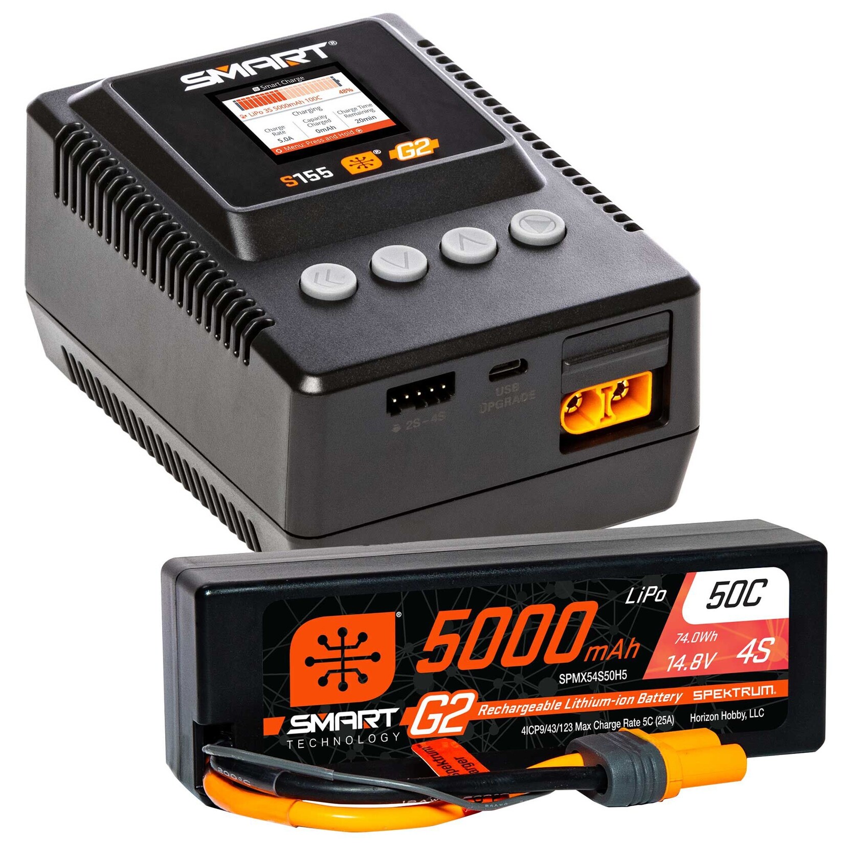 Spektrum SPMXPSS400 Smart PowerStage 5000mAh 4S LiPo & S155 Charger