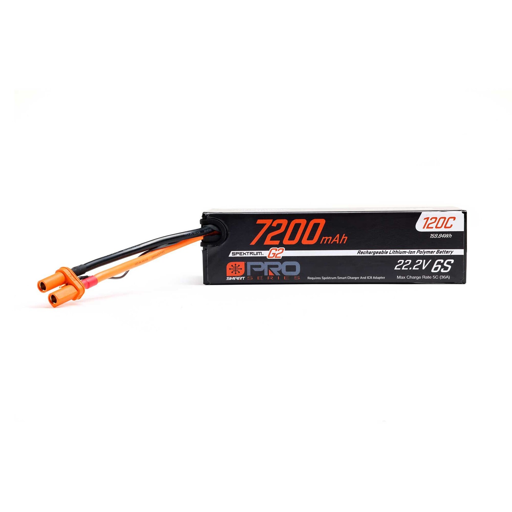 Spektrum SPMX726S120 22.2V 7200mAh 6S 120C Smart Pro G2 LiPo IC5