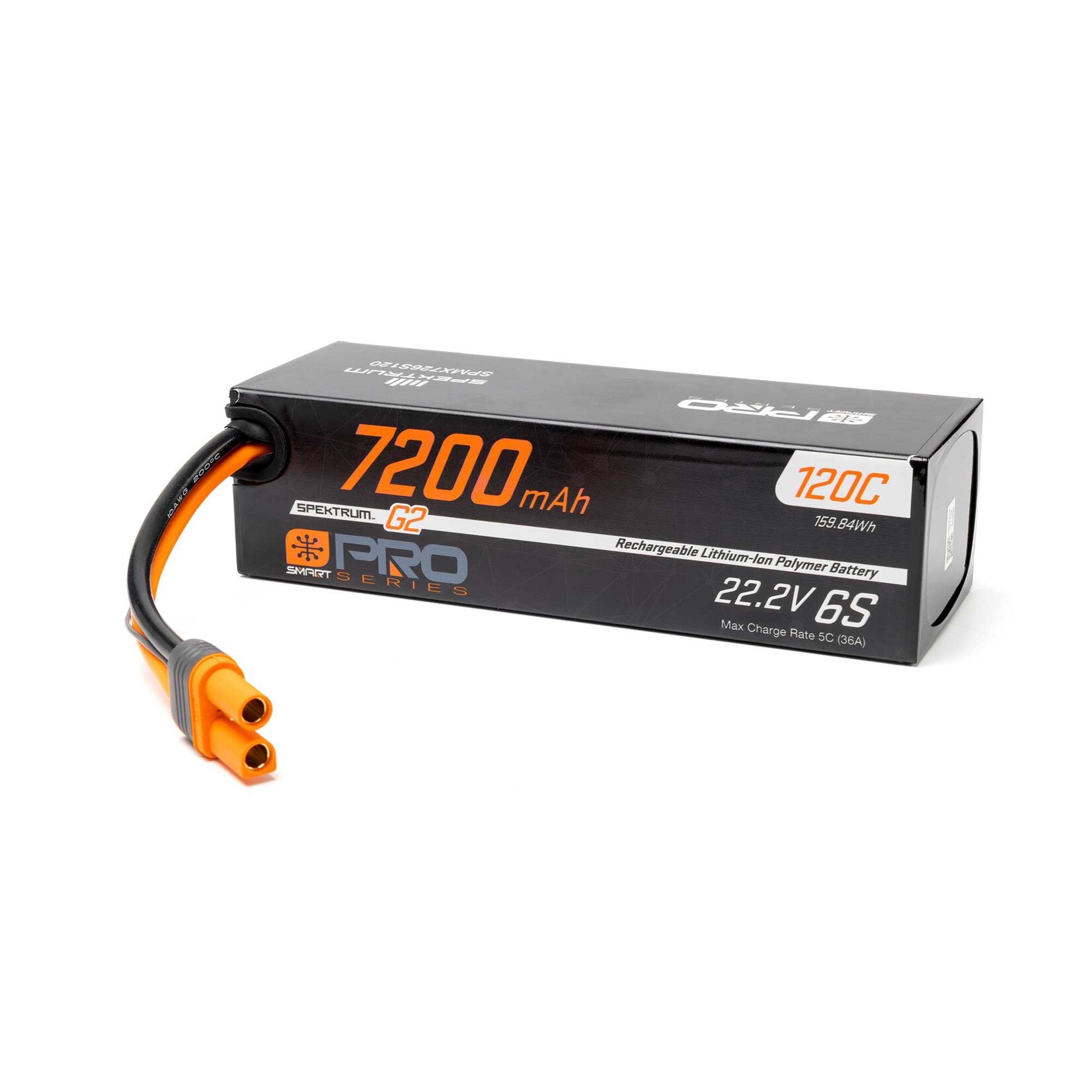 Spektrum SPMX726S120 22.2V 7200mAh 6S 120C Smart Pro G2 LiPo IC5