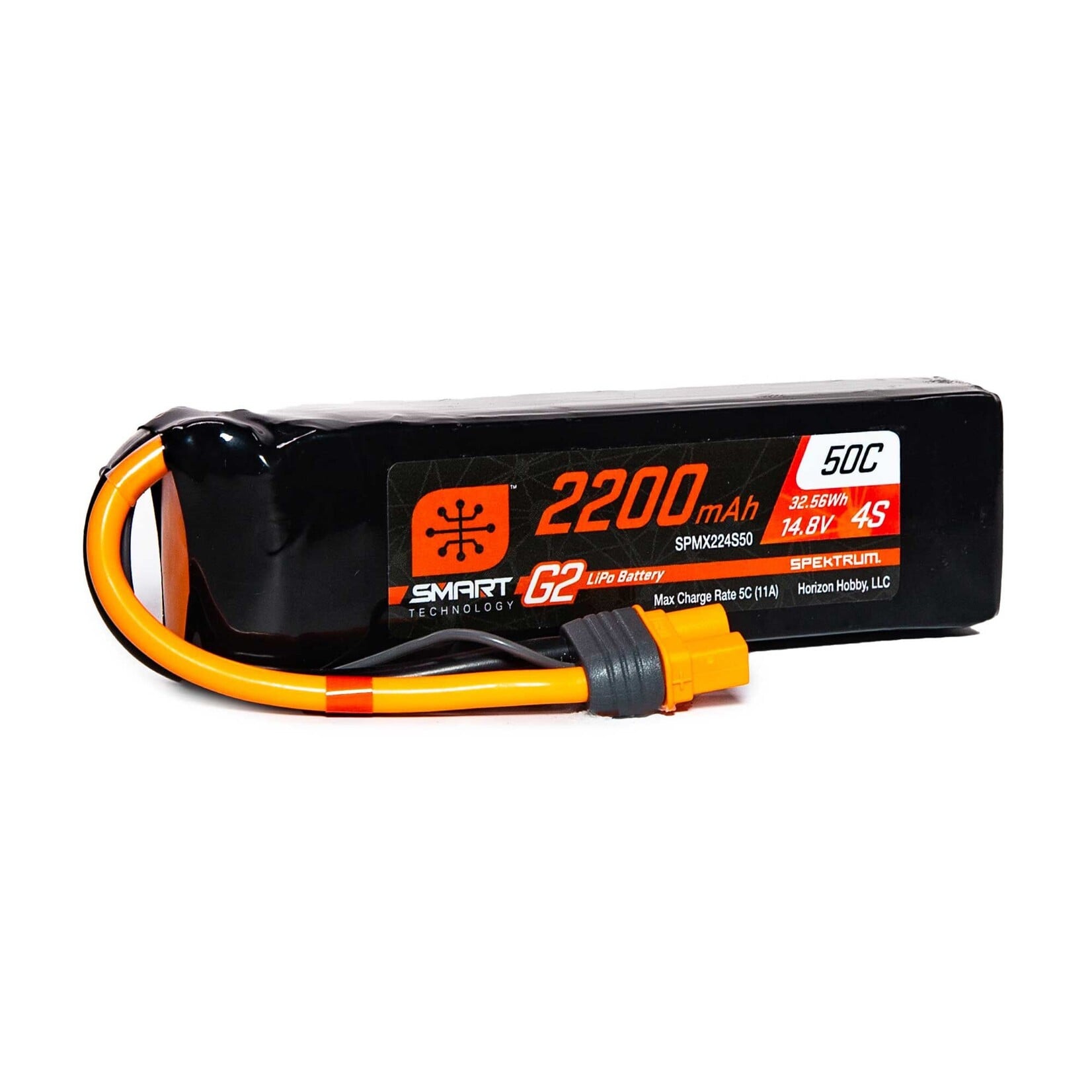 Spektrum SPMX224S50 14.8V 2200mAh 4S 50C Smart G2 LiPo IC3