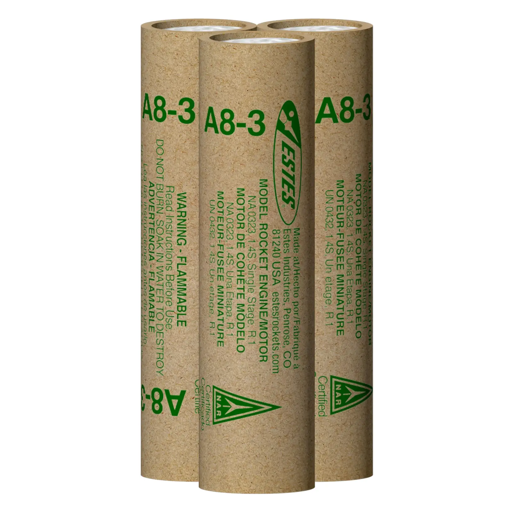 Estes A8-3 Standard Model Rocket Engine (3) -10017