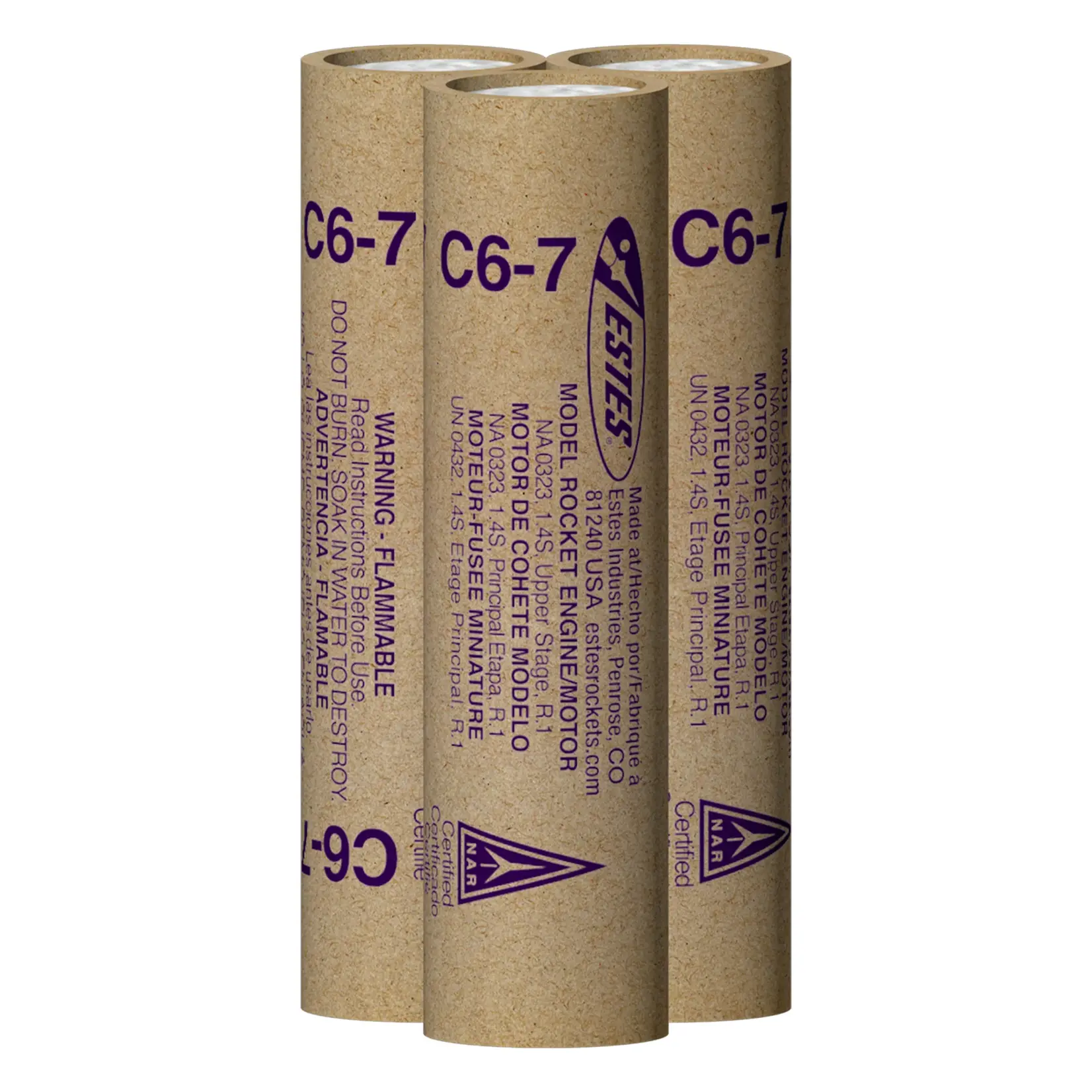 Estes C6-7 Standard Model Rocket Engine (3) - 10038