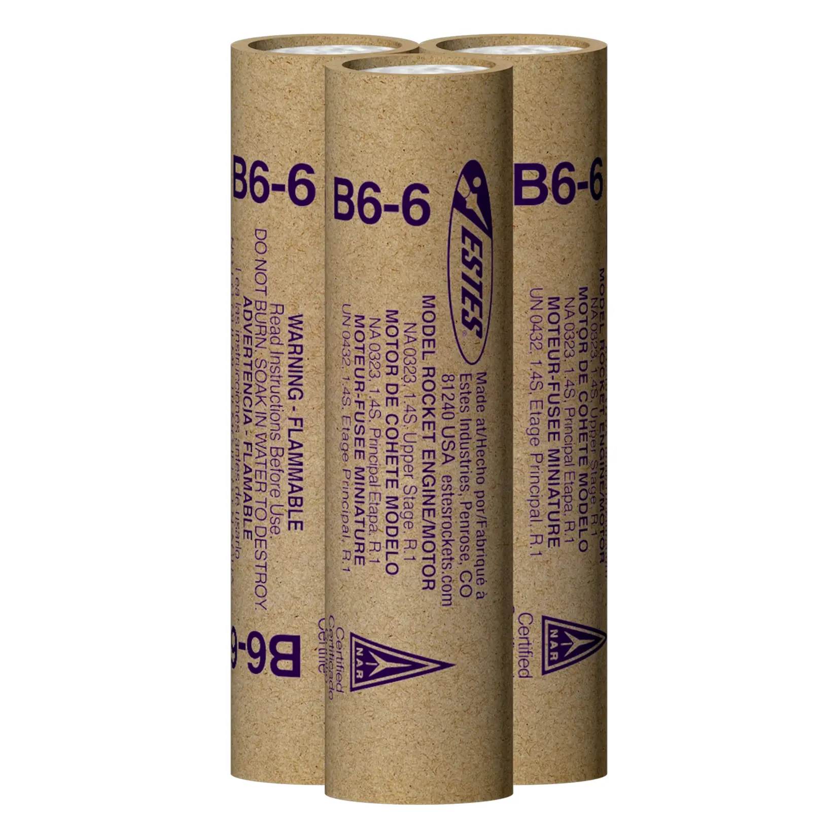 Estes B6-6 Standard Model Rocket Engine (3) - 10037