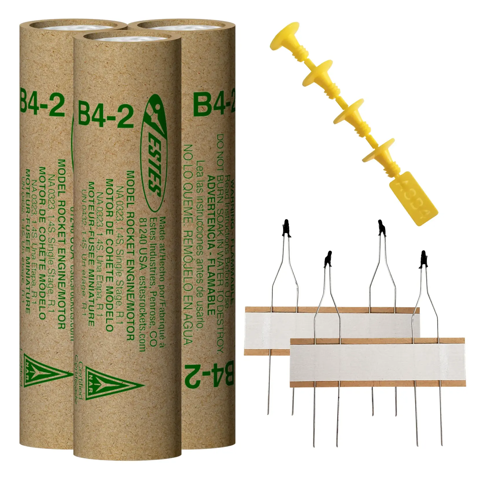 Estes B4-2 Standard Model Rocket Engine (3) - 10018