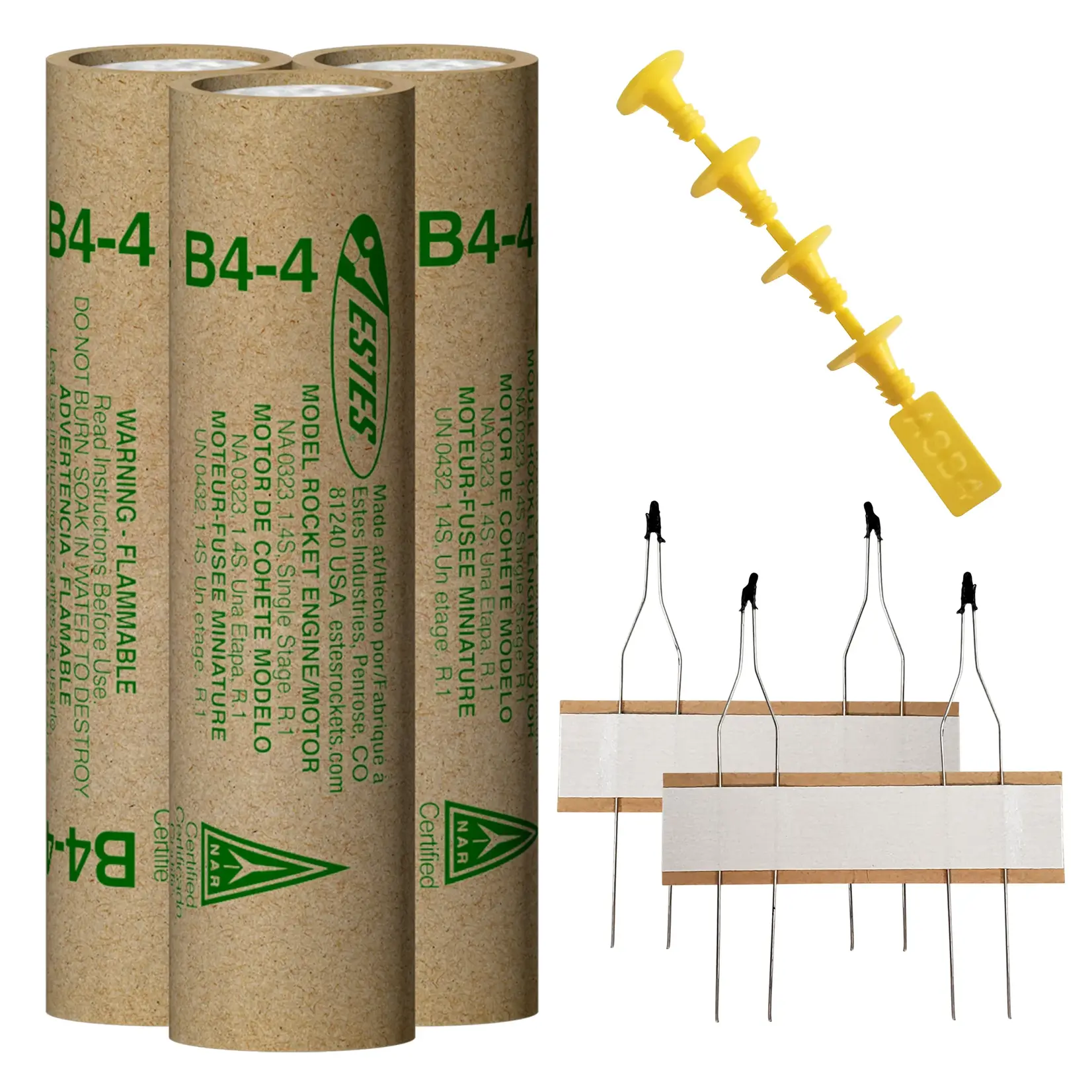 Estes B4-4 Standard Model Rocket Engine (3) - 10019