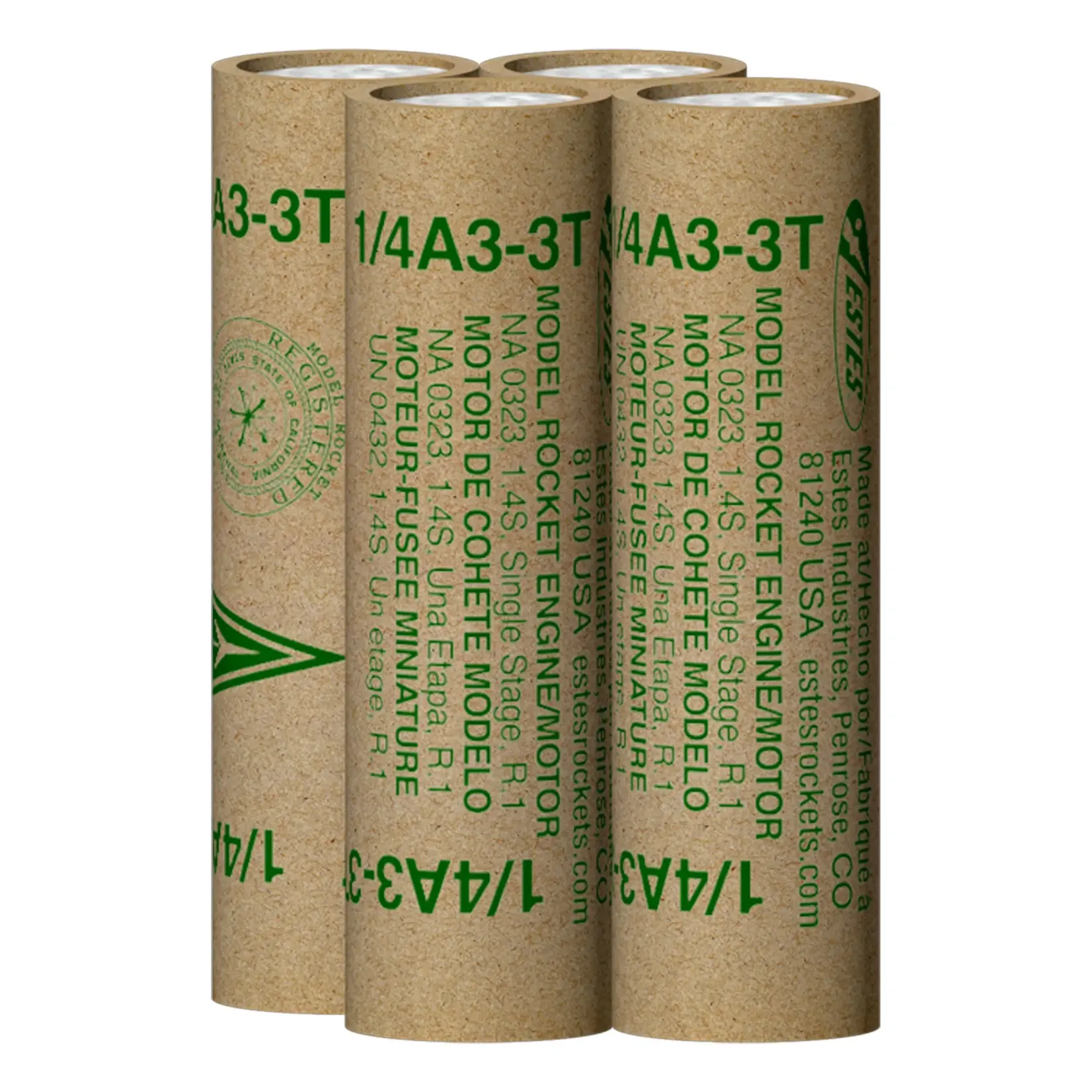 Estes 1/4A3-3T Mini Model Rocket Engine (4) - 10010