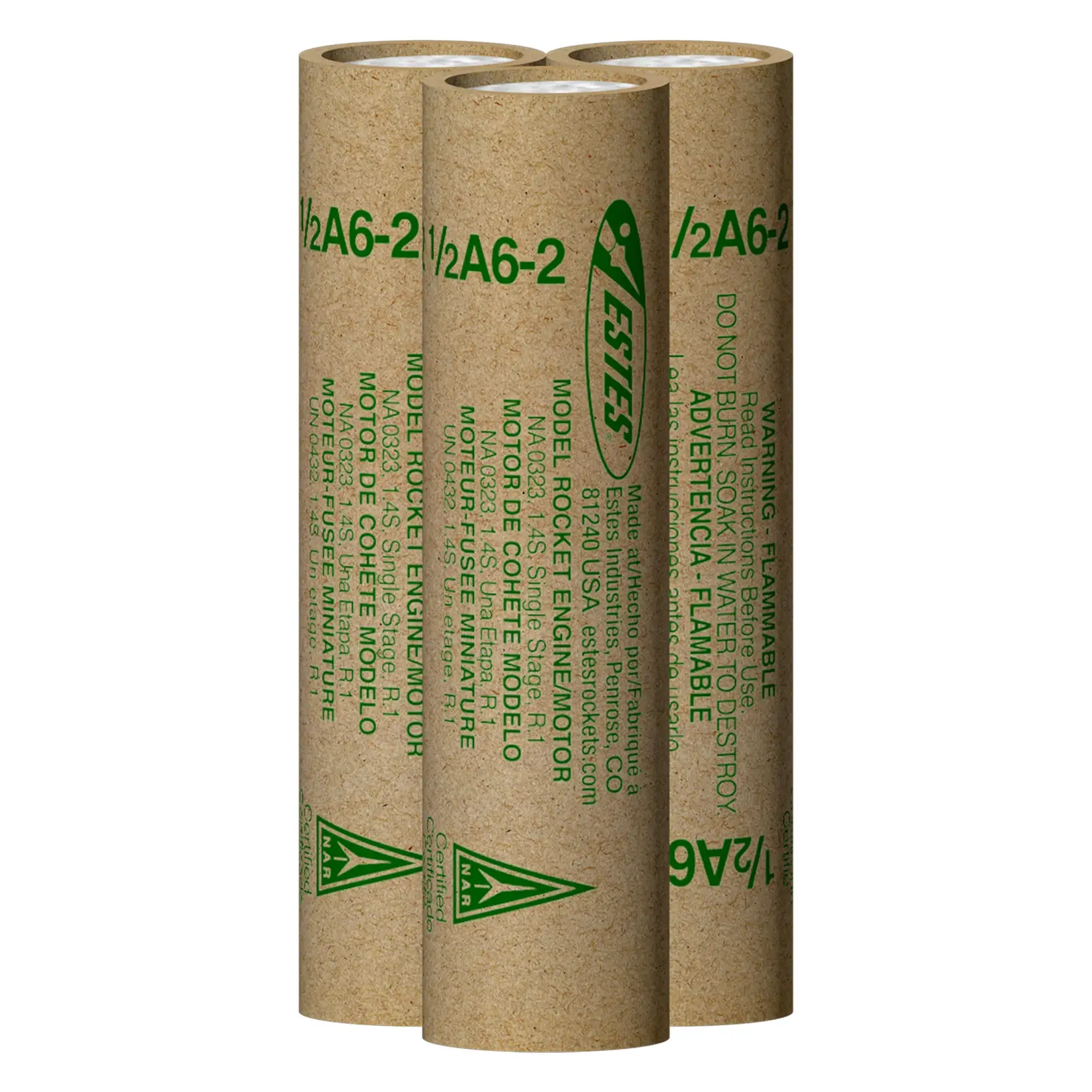 Estes 1/2A6-2 Standard Model Rocket Engine (3) - 10016
